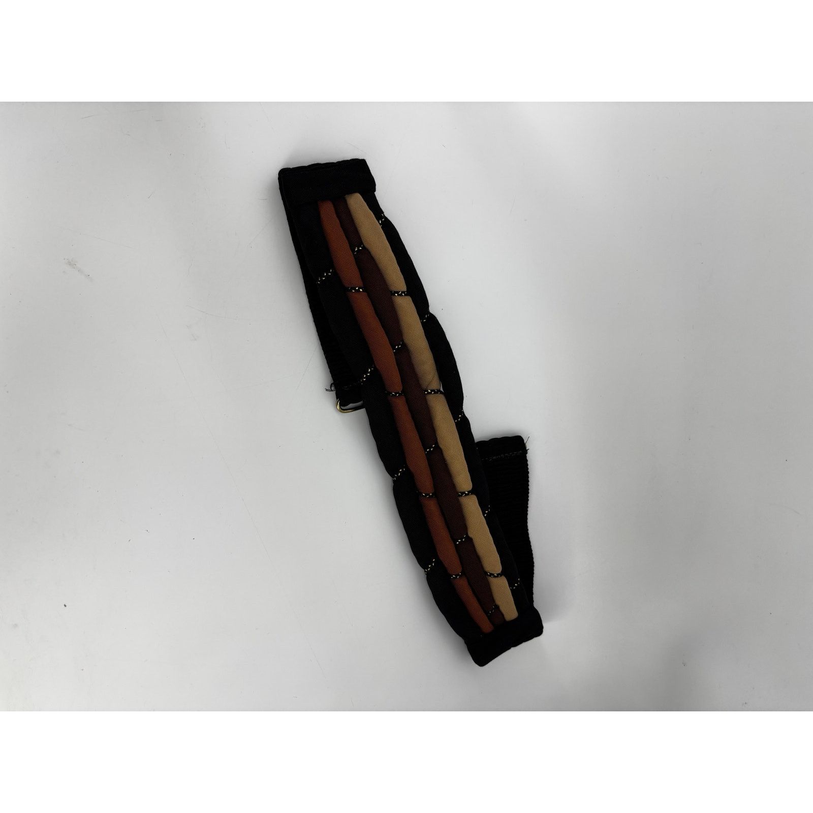 Other Vtg Cummerbund Belt Women's Puffy Fabric Belt Brown Tan OS Size ONE SIZE - 10 Thumbnail