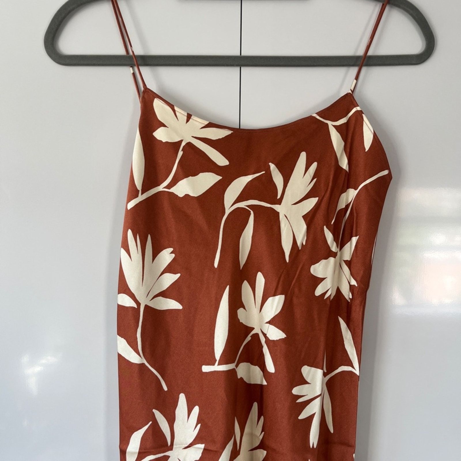 Anine Bing NWT Anine Bing Chloe Silk Slip Dress Brown Floral Print Sz S Size M / US 6-8 / IT 42-44 - 4 Thumbnail