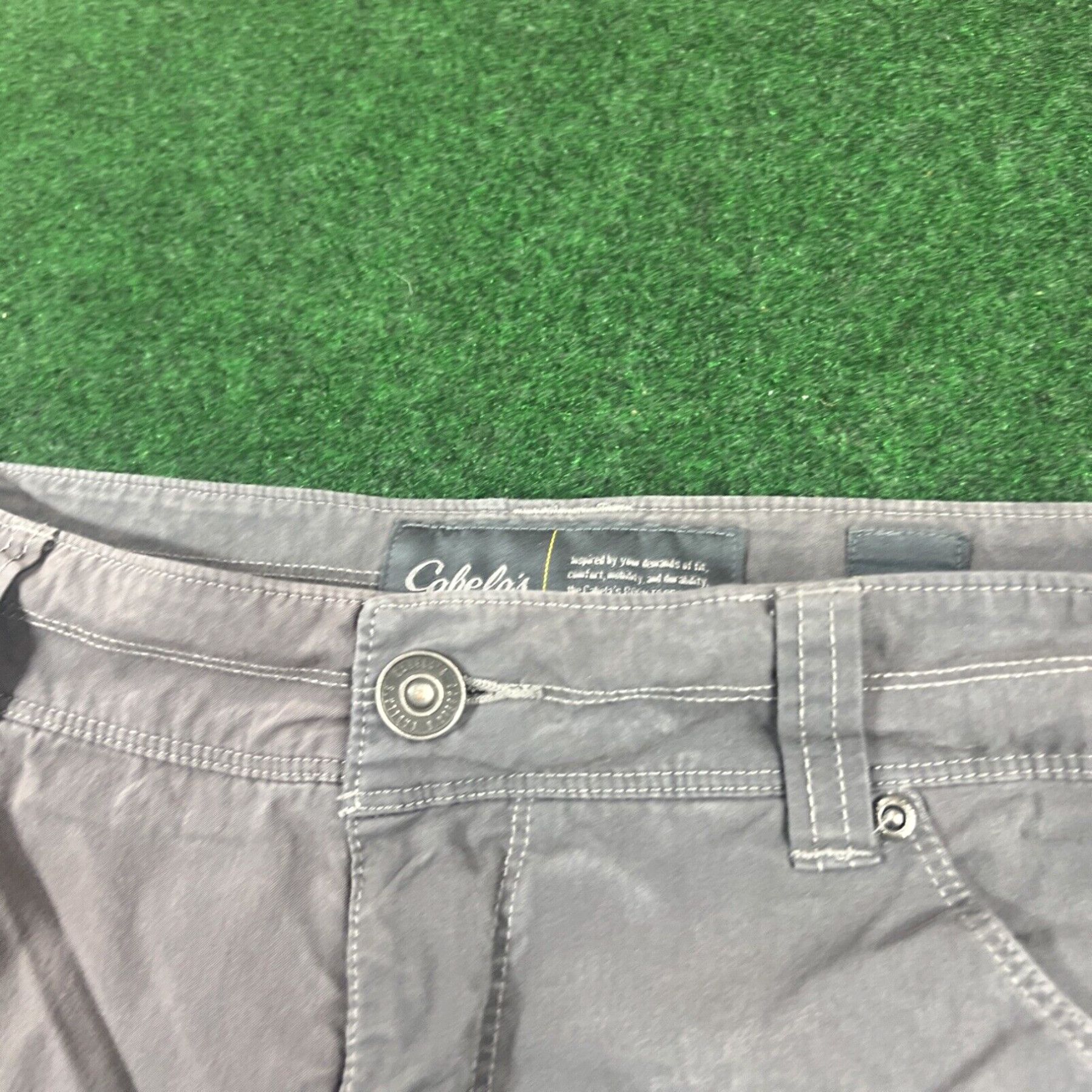Vintage Cabelas Outdoors Gray Cargo Shorts Mens Size 34 Size US 34 / EU 50 - 4 Thumbnail