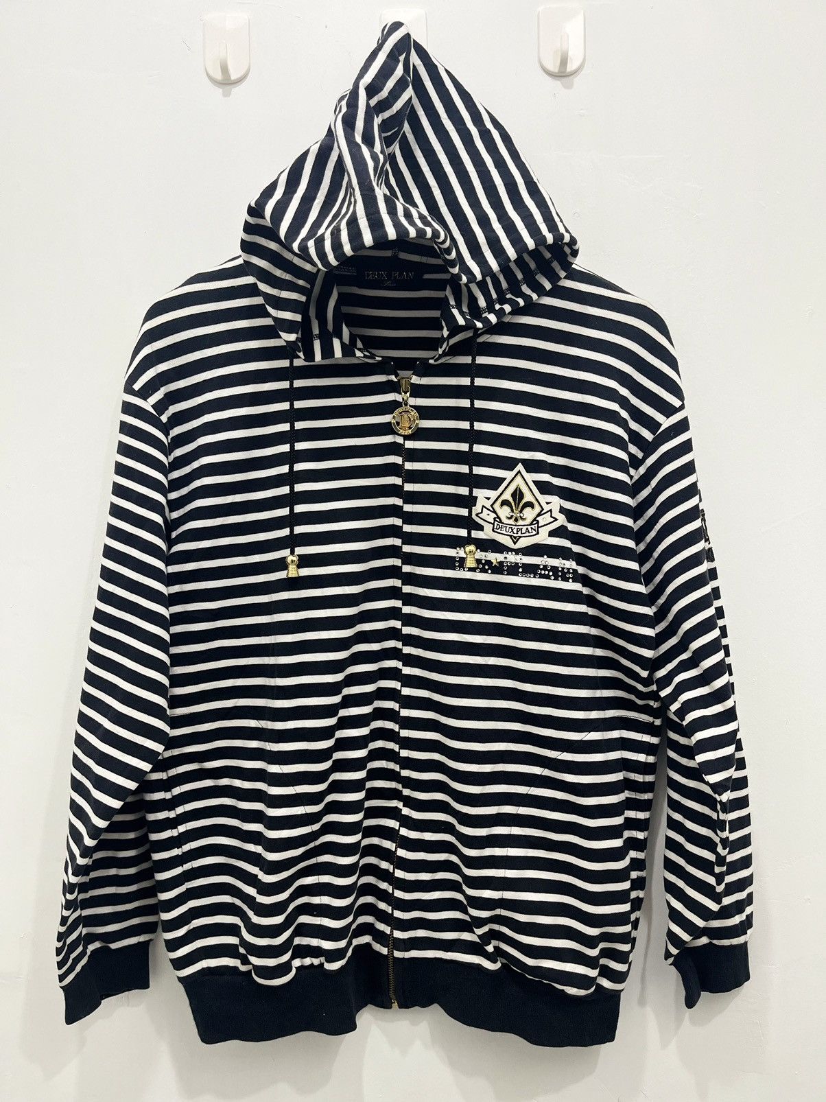 Japanese Brand Deux Plan Paris Blink Gold Logo Sweatshirt Zip Hoodie VTG Size US L / EU 52-54 / 3 - 1 Thumbnail