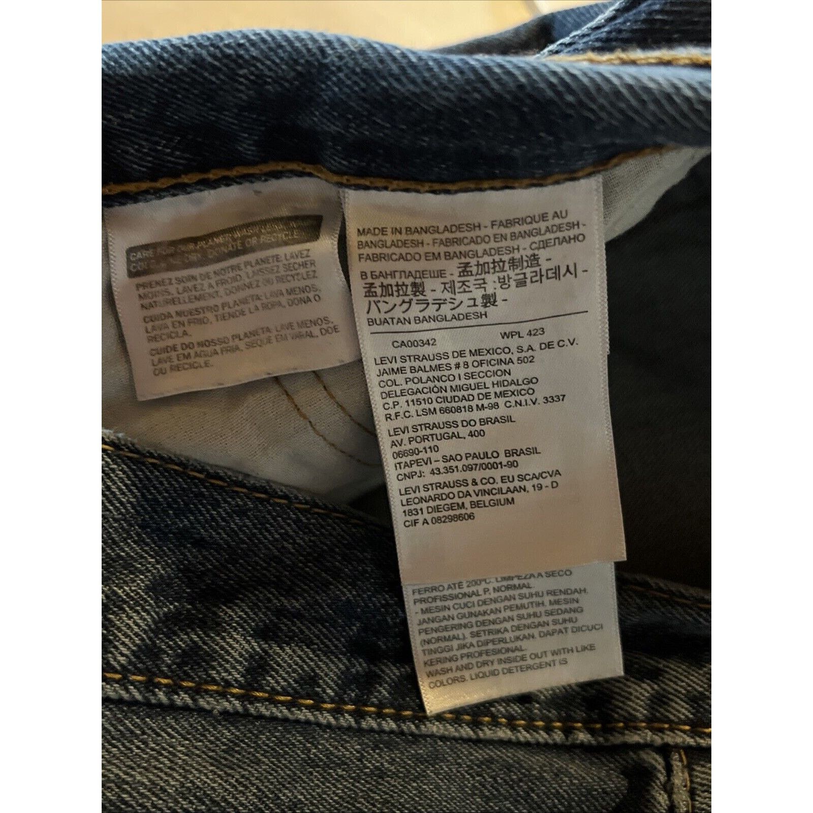Levi's Levi’s 505 Jeans Men’s 38x34 Reg Straight Denim Cotton Blue Size US 38 / EU 54 - 11 Thumbnail
