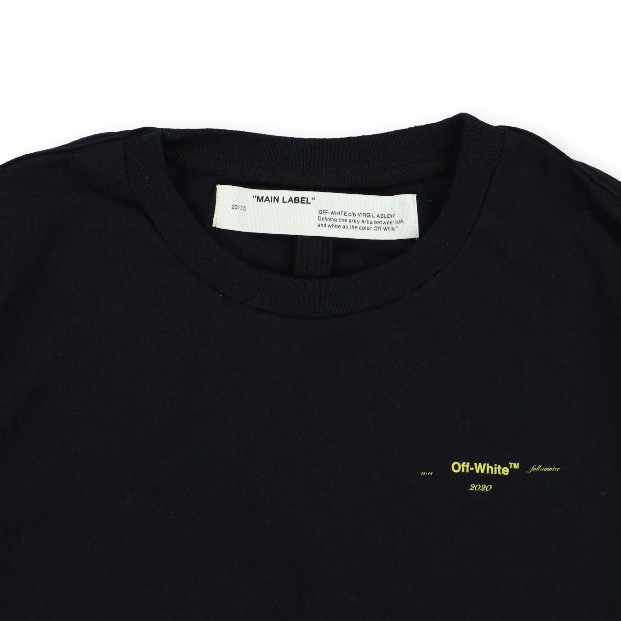 Off-White Black and Yellow Acrylic Arrows Logo T-Shirt Size M / US 6-8 / IT 42-44 - 7 Thumbnail