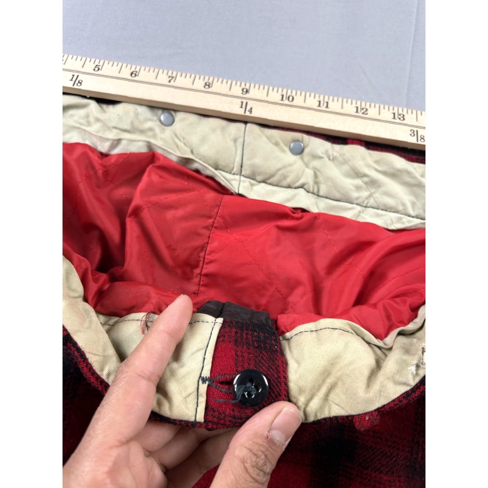 Vintage VINTAGE Woolrich Snow Pants Mens 36x30 Red Buffalo Plaid Wool Insulated Ski Cuff Size US 36 / EU 52 - 7 Thumbnail