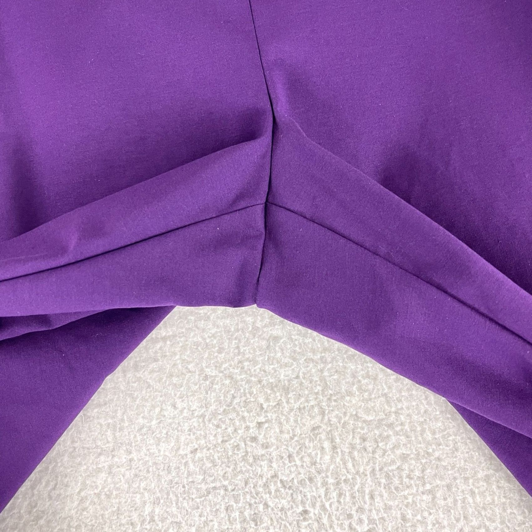 St. John St. John Pants Womens Size 8 Purple Cropped Cotton Mid-Rise Knit Straight Front VTG Made in USA Size 30" / US 8 / IT 44 - 5 Thumbnail