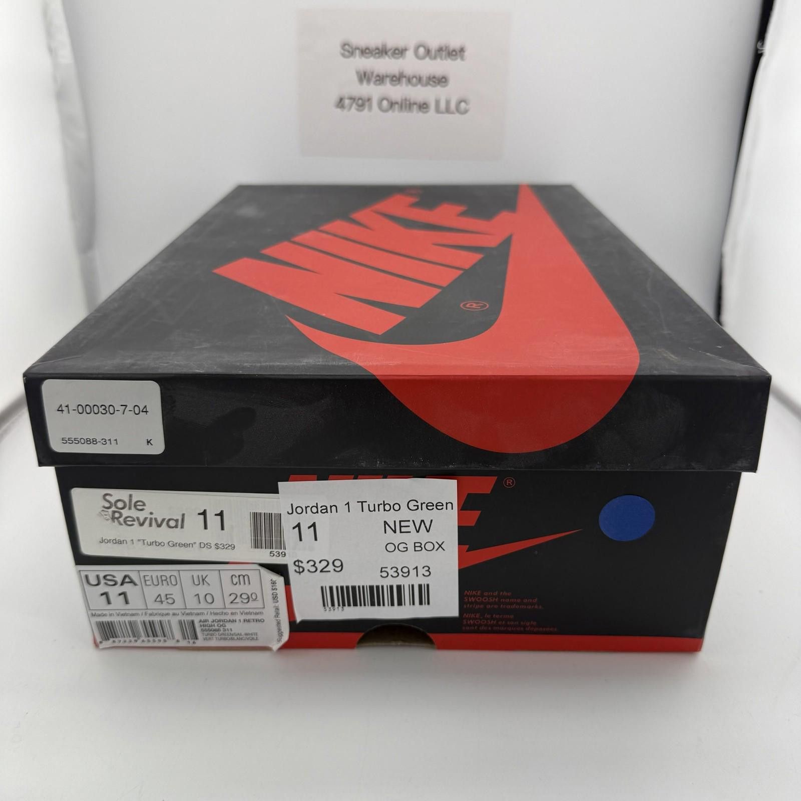 Jordan Brand Jordan 1 Turbo Green US 11 New OG Box Size US 11 / EU 44 - 7 Thumbnail