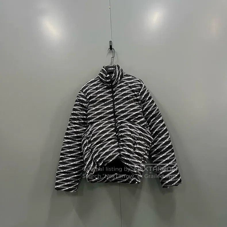 Balenciaga Fully Printed Logo Collar Down Jacket
