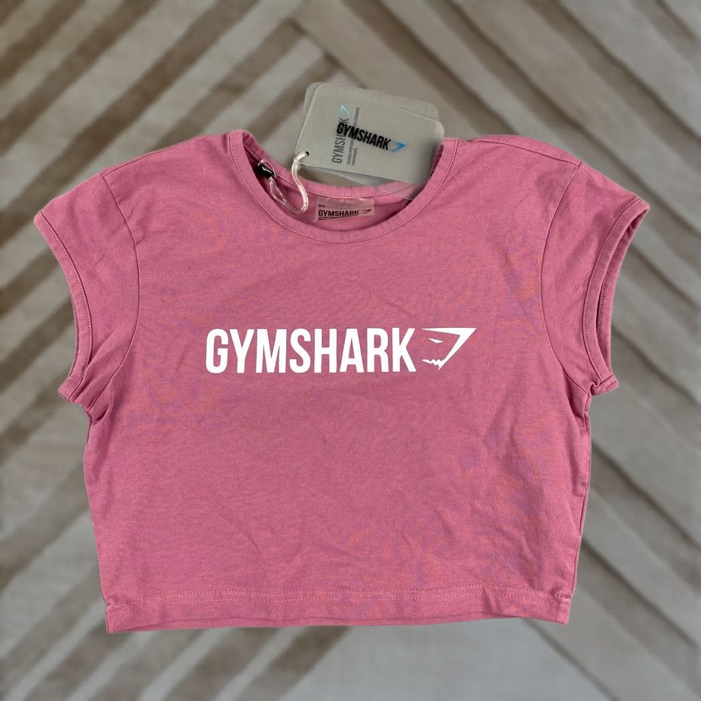 Gymshark Top Womens Xs Cropped Capped Sleeve Dusky Pink New, Women's