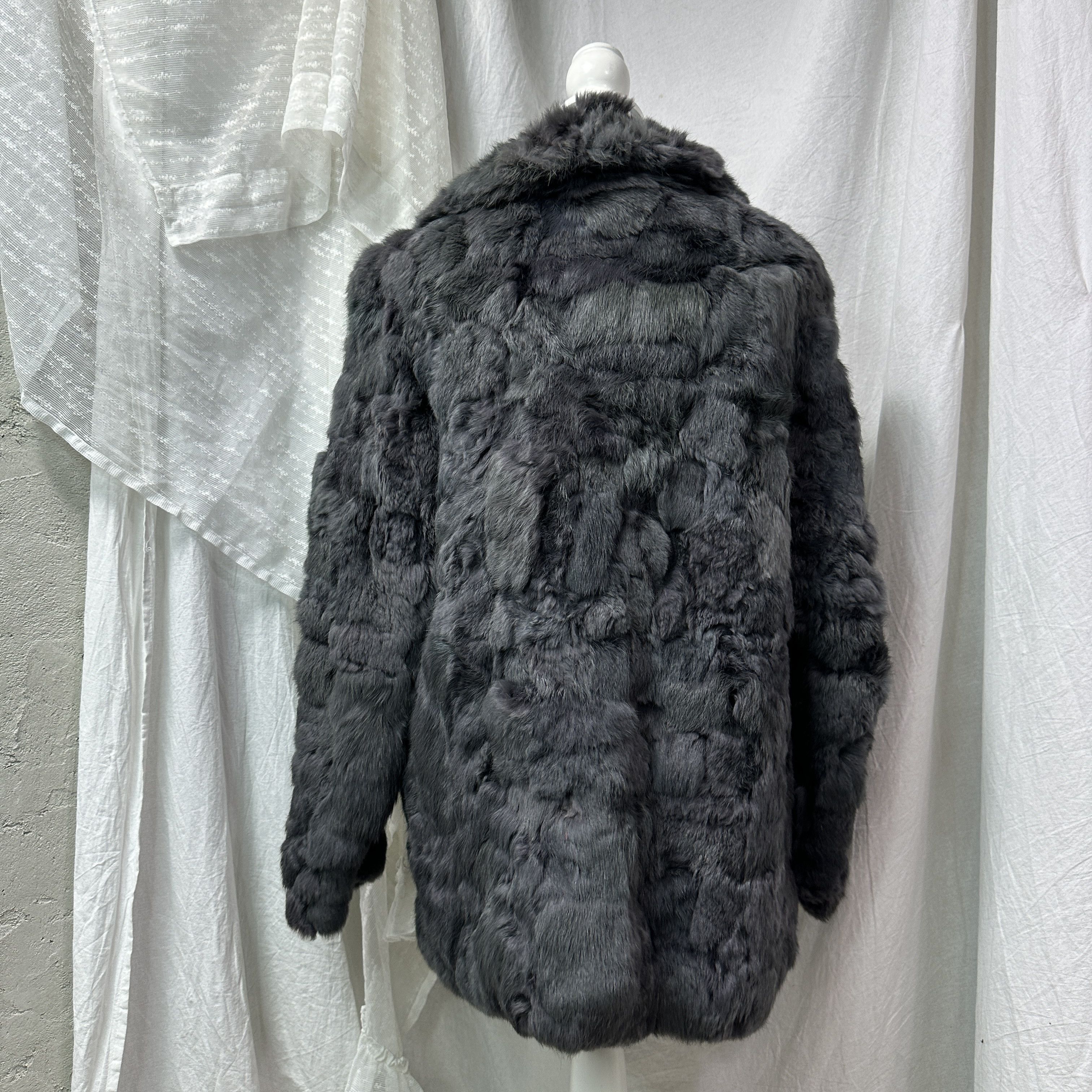 Vintage Vintage Old Money Classy Silver Grey Real Rabbit Fur 90s Size L / US 10 / IT 46 - 5 Thumbnail