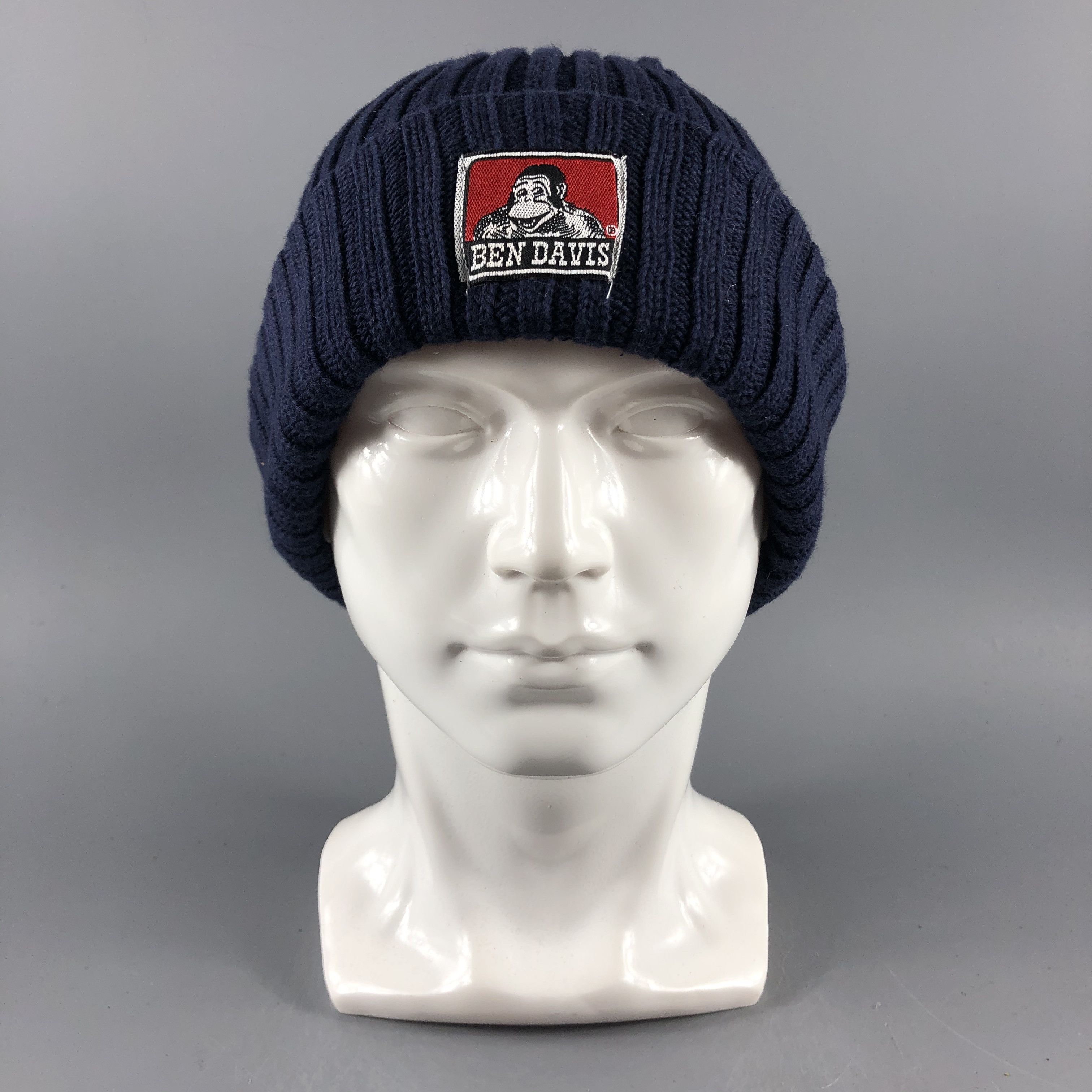 image of Ben Davis Beanie Ribbed Knit Snow Hat Snow Cap B1267, Men's