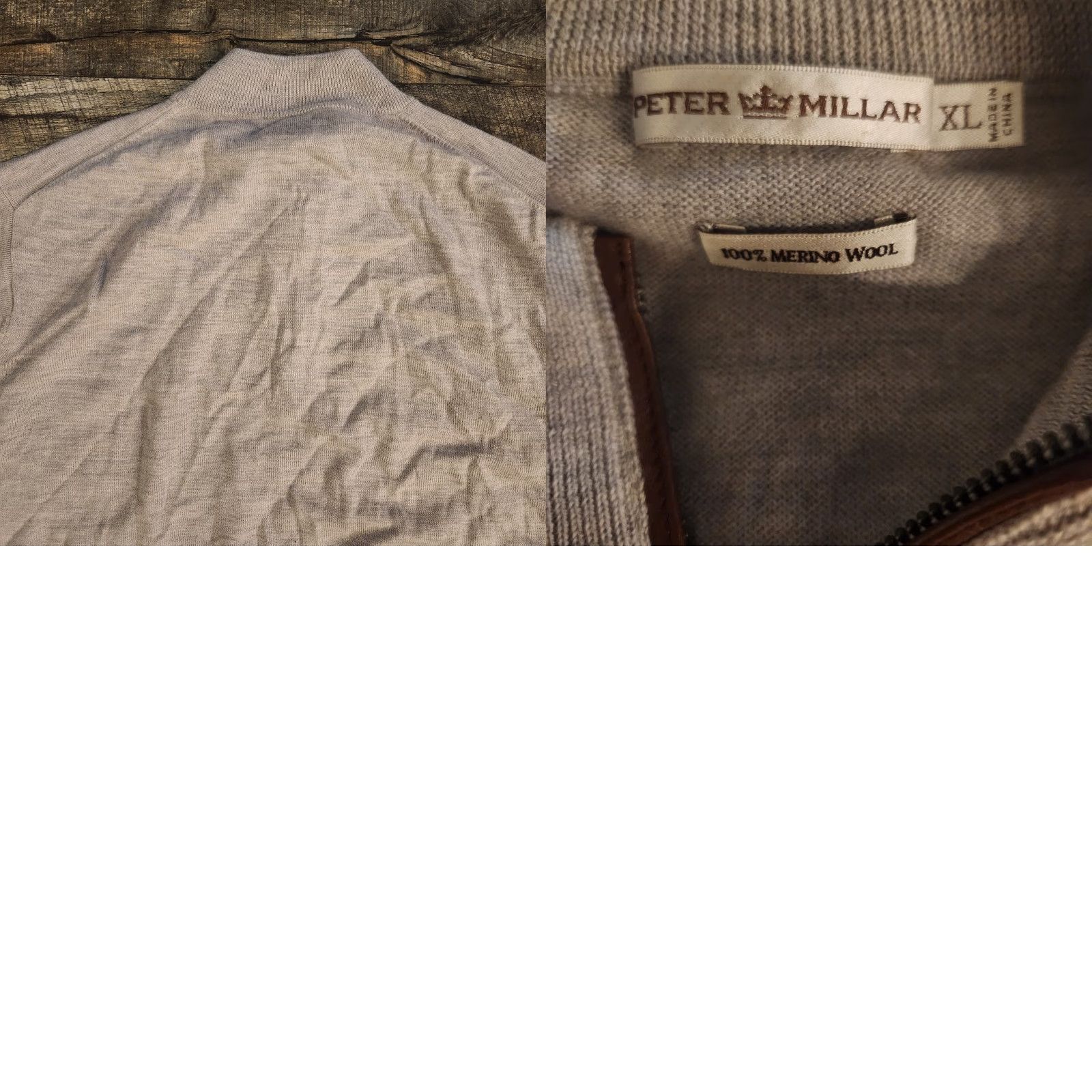 Peter Millar Peter Millar 1/4 Zip Sweater Mens XL Gray Merino Wool Soft Stretch Pullover Size US XL / EU 56 / 4 - 8 Thumbnail