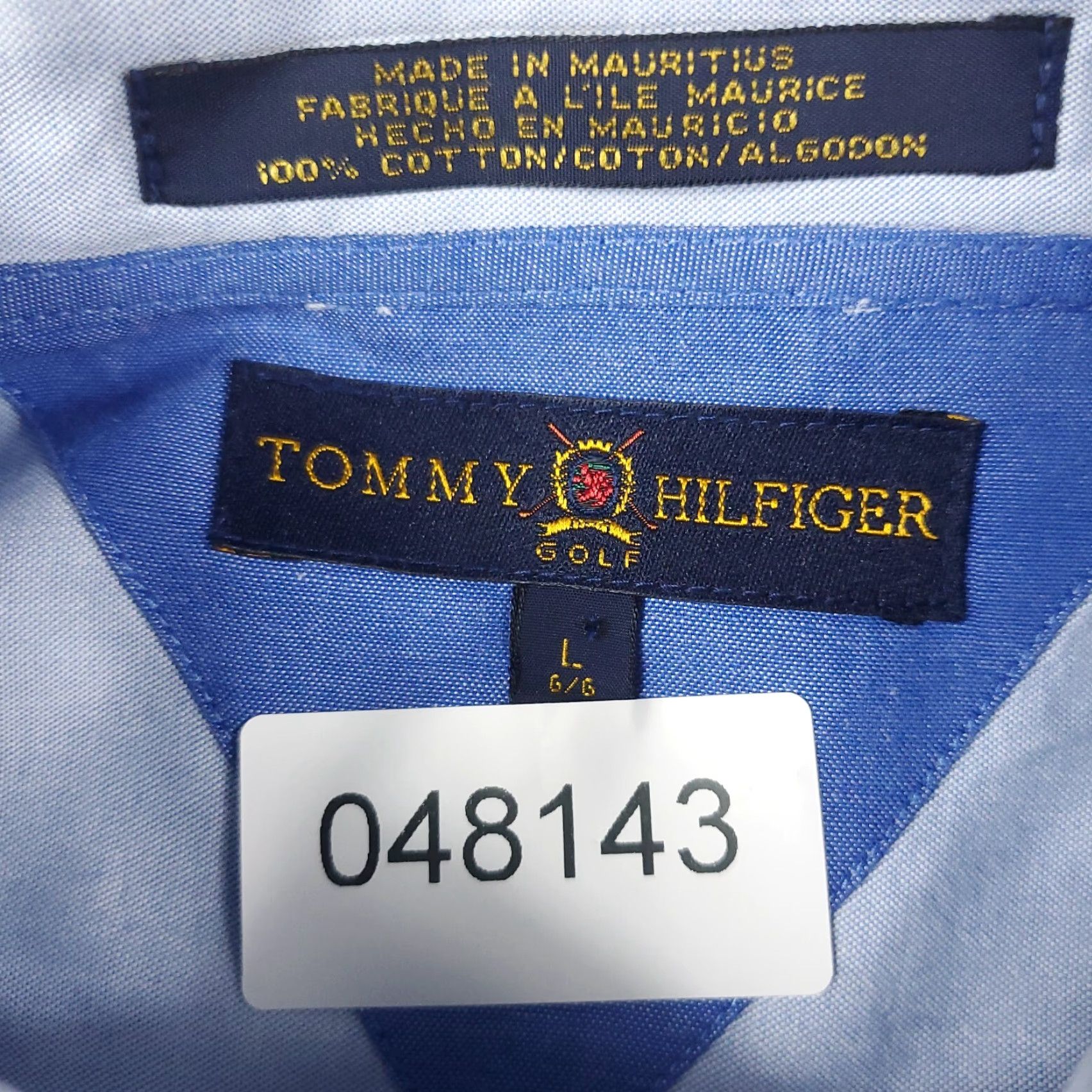 Tommy Hilfiger Tommy Hilfiger Button-Up Shirt Mens Large Blue Casual Long Sleeve Size US L / EU 52-54 / 3 - 6 Thumbnail