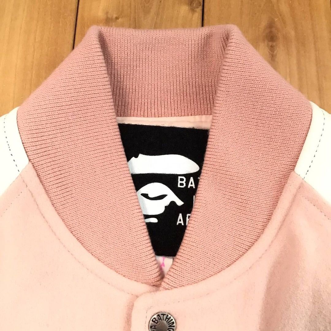 Bape × Nigo 🔥NFS exclusive🔥 Leather sleeve BAPE LOGO varsity jacket NIGO Size M / US 6-8 / IT 42-44 - 6 Thumbnail