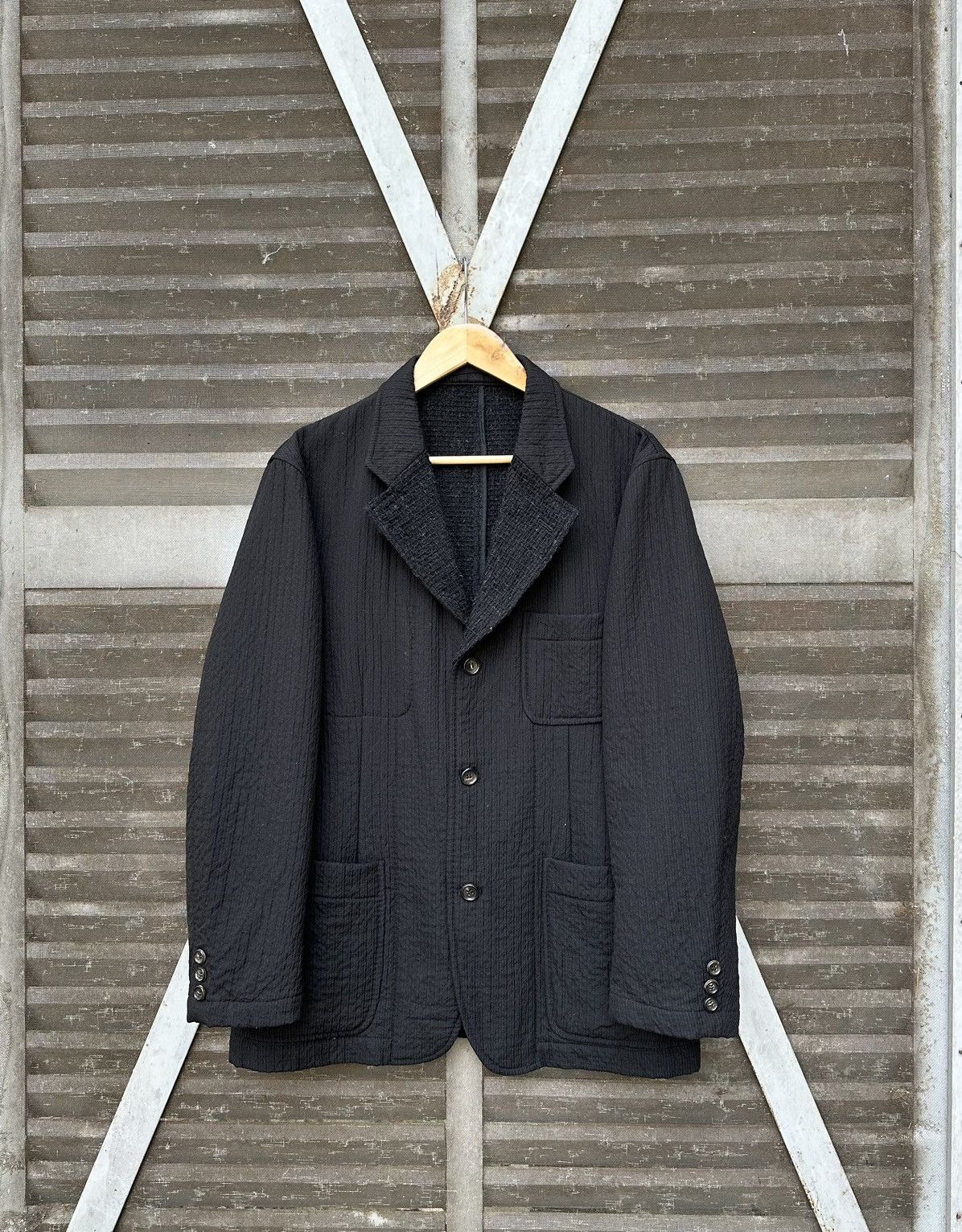 Comme des Garcons AD1997 Comme Des Garcons Homme Wool Chore Jacket Size US M / EU 48-50 / 2 - 4 Thumbnail