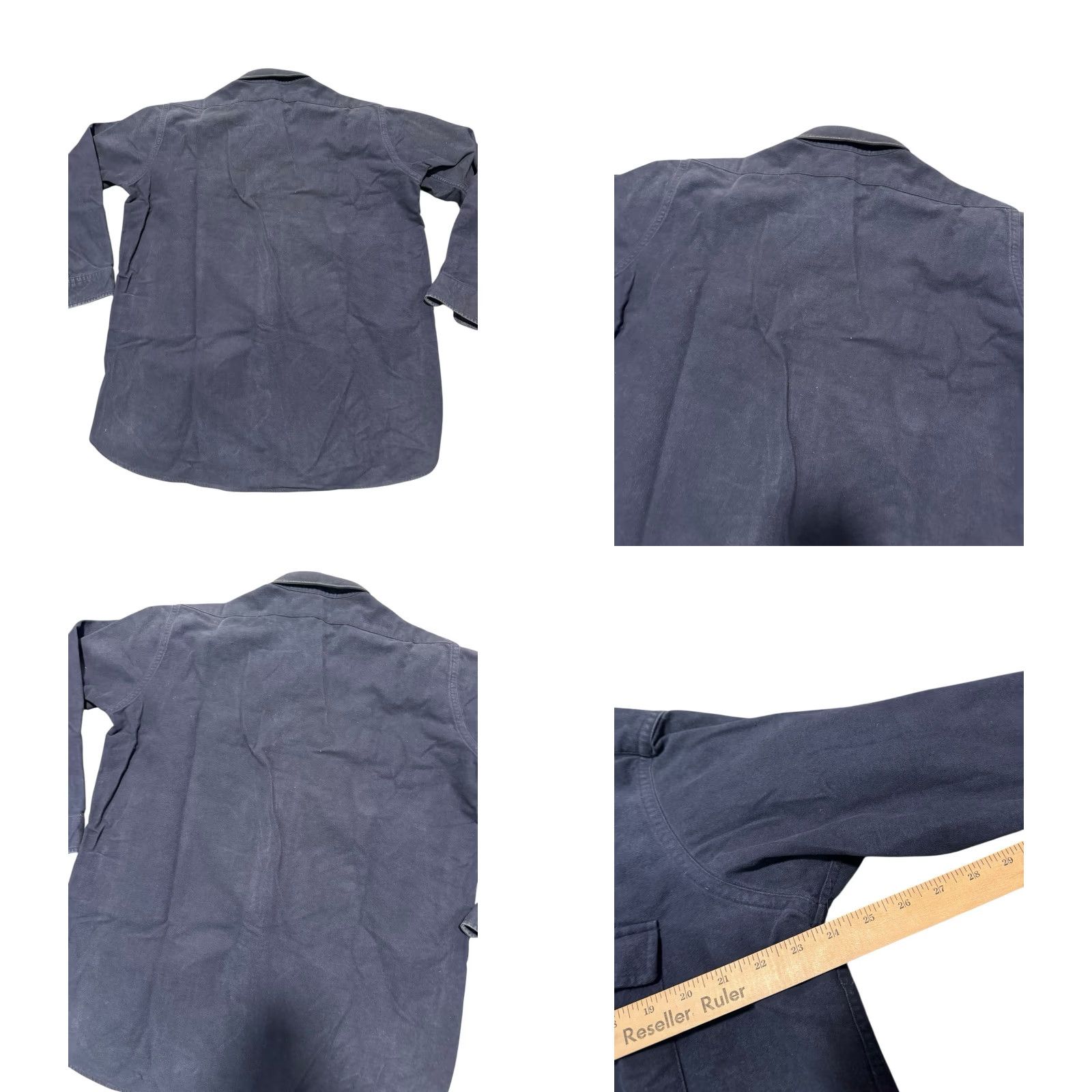 Vintage VINTAGE L.L. Bean Chamois Cloth Shirt Mens 17 Tall XL Navy Blue Made in USA 90s Size XXL / US 16-18 / IT 52-54 - 8 Thumbnail