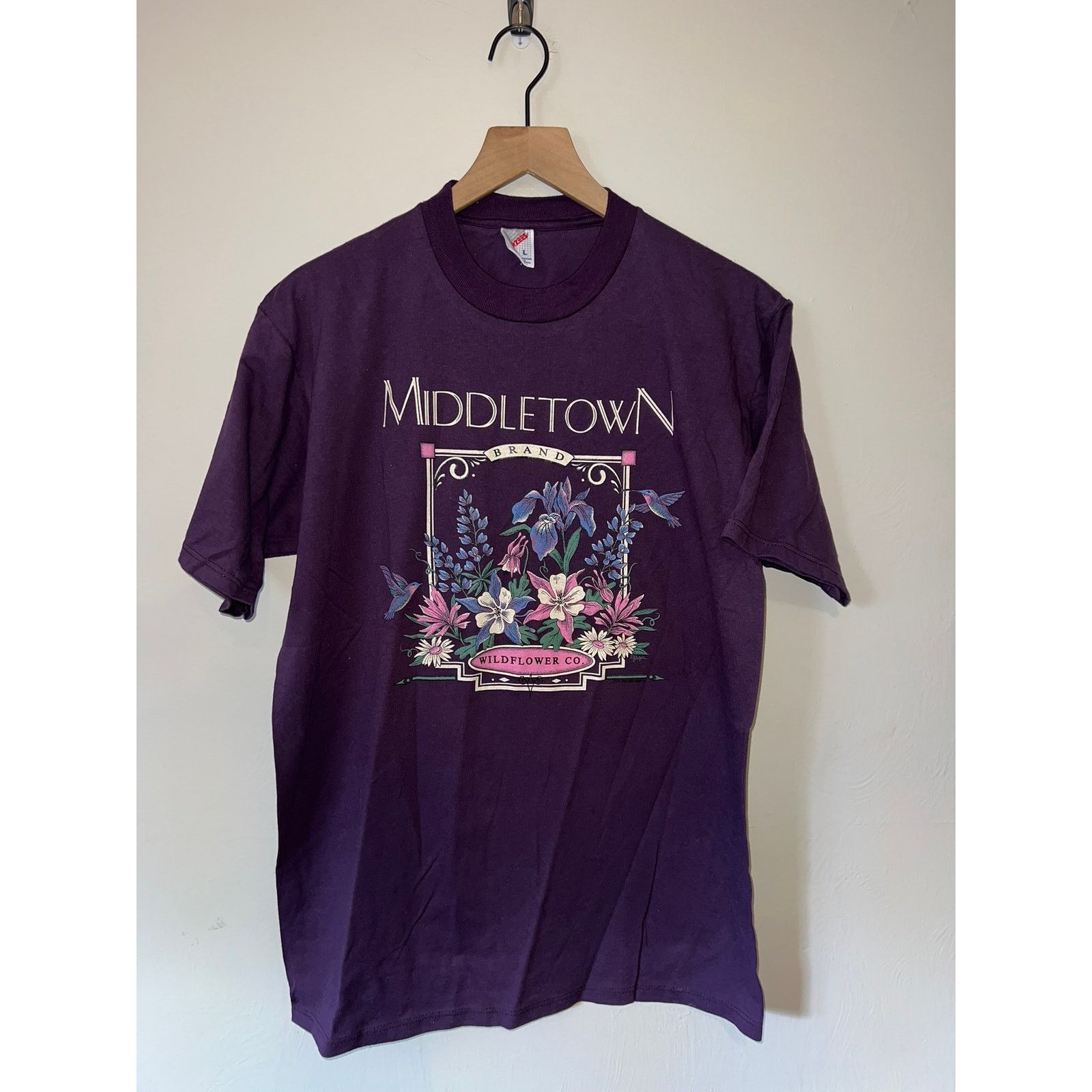 Jerzees Vintage Middletown Shirt Wildflower Flower 90s Tee VTG Large Size US L / EU 52-54 / 3 - 1 Thumbnail