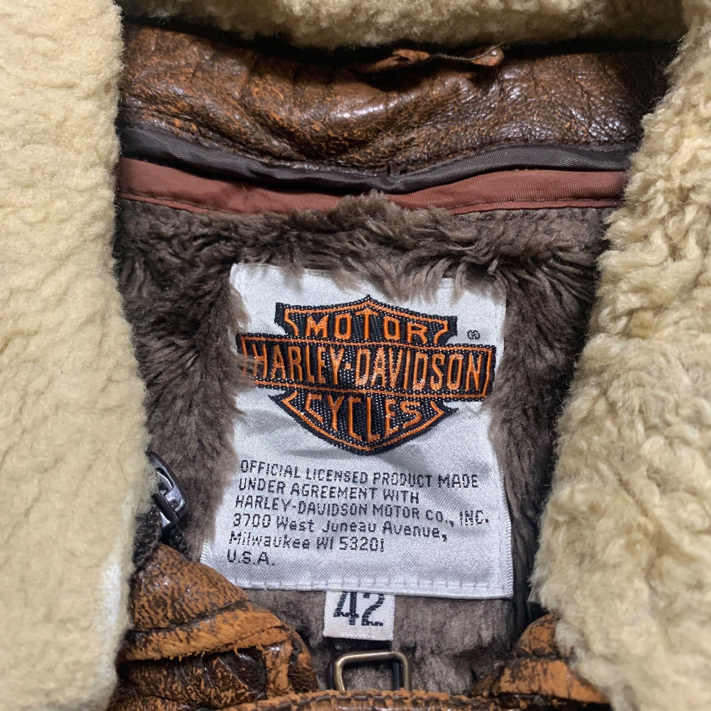 Harley Davidson Vintage Harley Davidson Motorcycle Leather Jacket Size US L / EU 52-54 / 3 - 4 Thumbnail