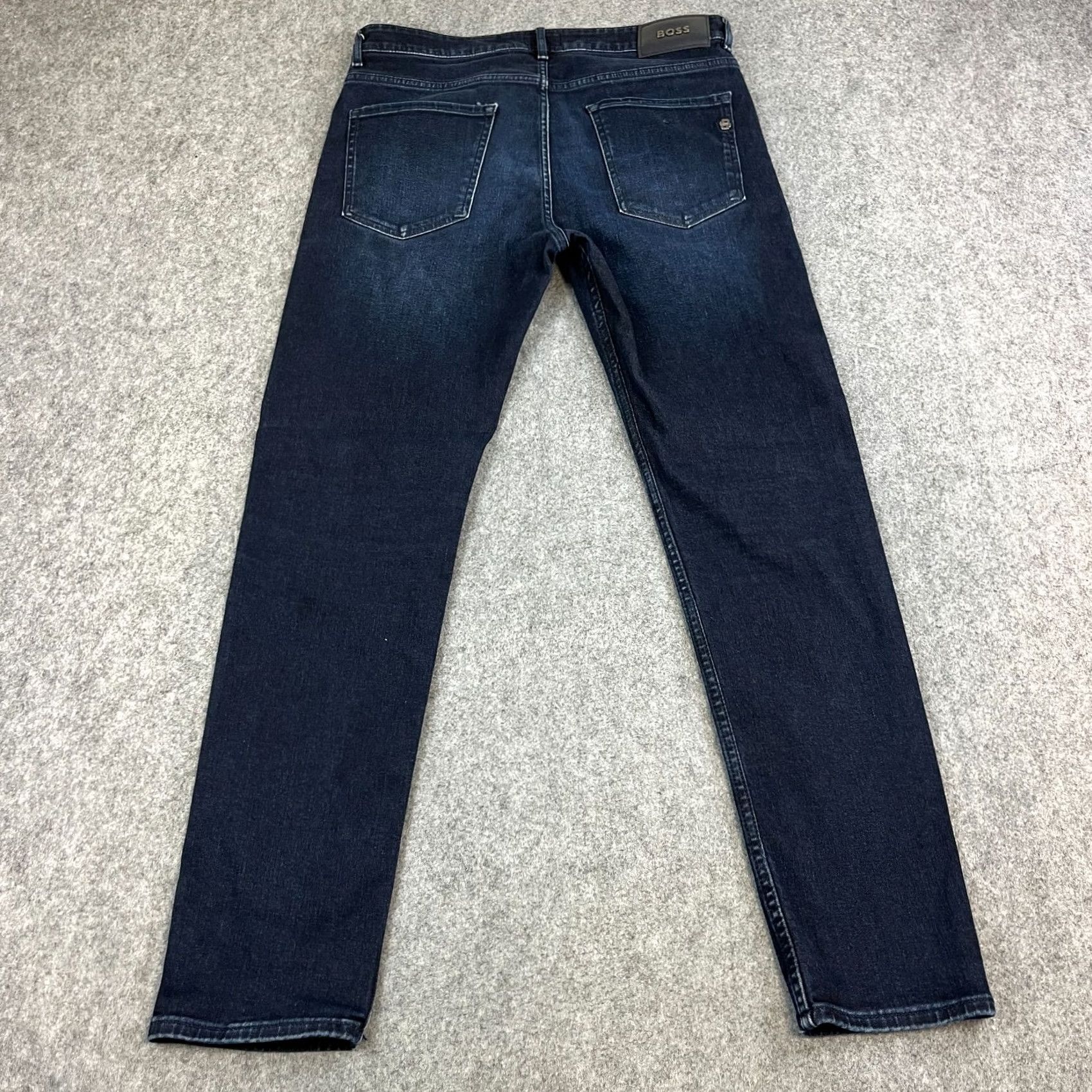 Hugo Boss Hugo Boss Jeans Slim Tapered 32 32 Dark Wash Blue Stretch Whiskers H-Taber Men's Denim 5-Pocket Size US 32 / EU 48 - 2 Thumbnail
