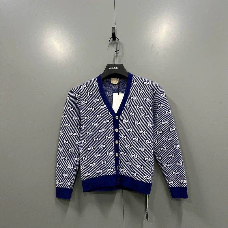 Gucci Gucci Size 10 Full-print striped GG knitted cardigan jacke Size M / US 6-8 / IT 42-44 - 1 Thumbnail