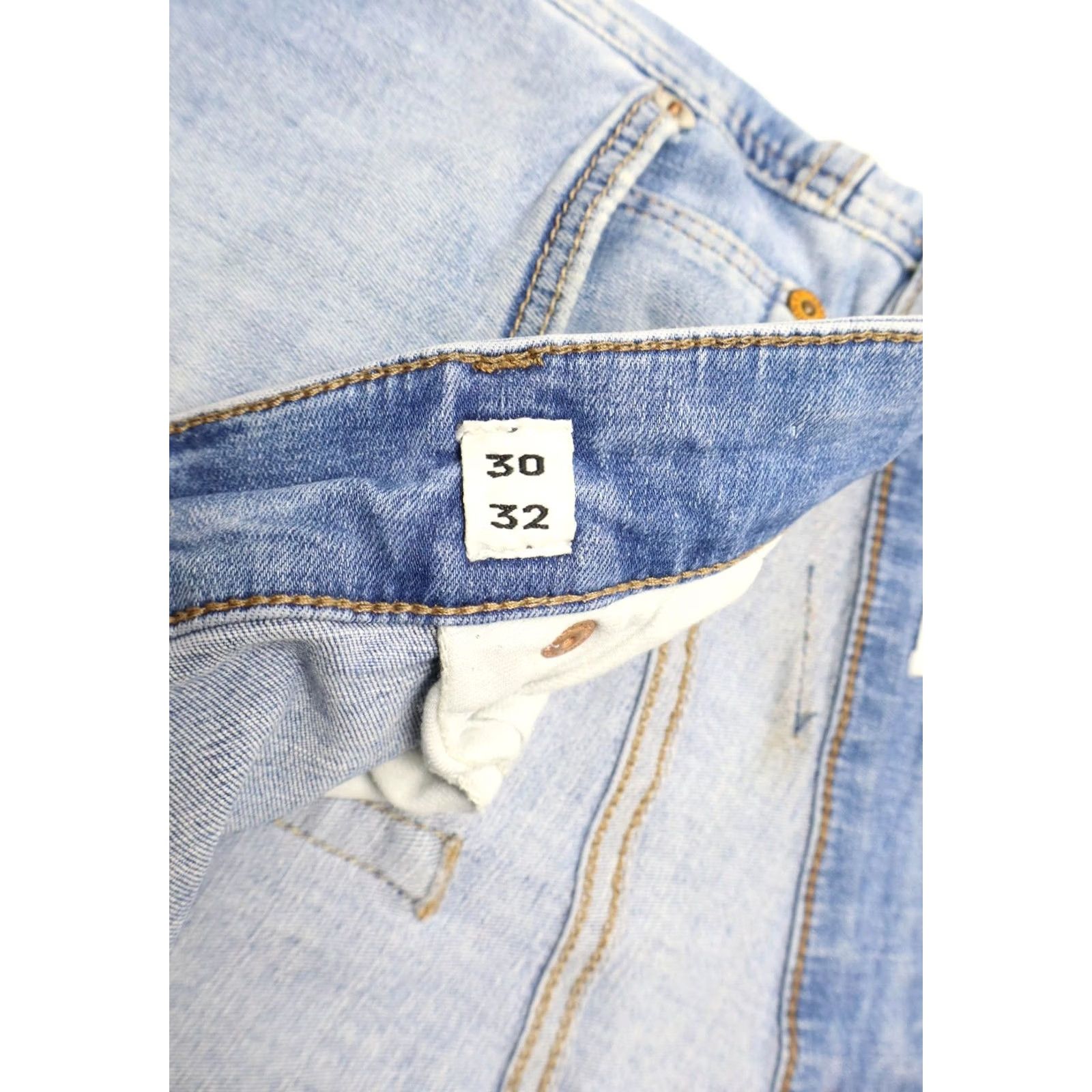 Jack & Jones JACK & JONES Jeans Men's W30/L32 Blue Faded Whiskers Button Stretch Slim/Glenn Size US 30 / EU 46 - 6 Thumbnail