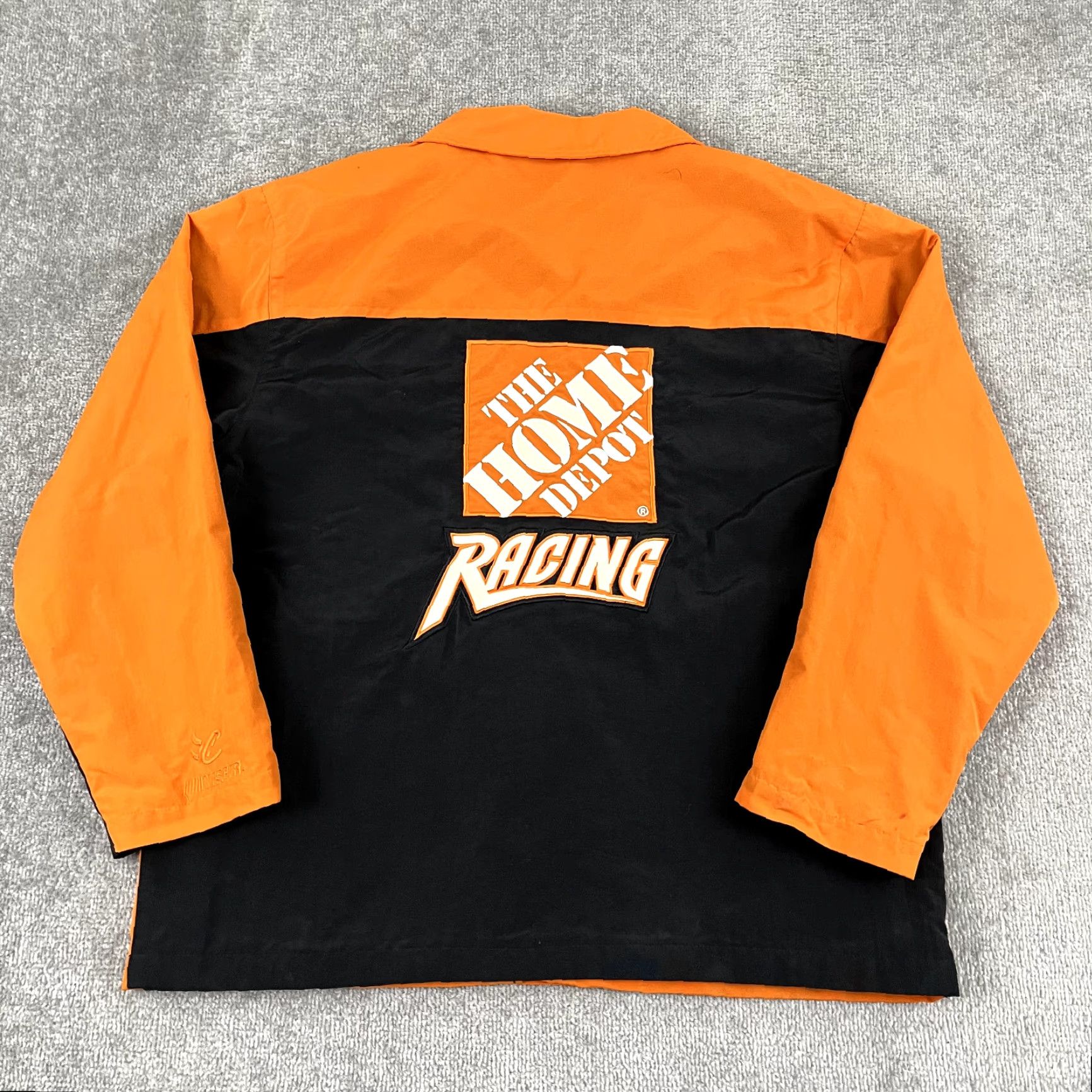 Chase Authentics TONY STEWART Jacket Mens Large Orange Black Nascar Home Depot Windbreaker Retro Size US L / EU 52-54 / 3 - 2 Thumbnail