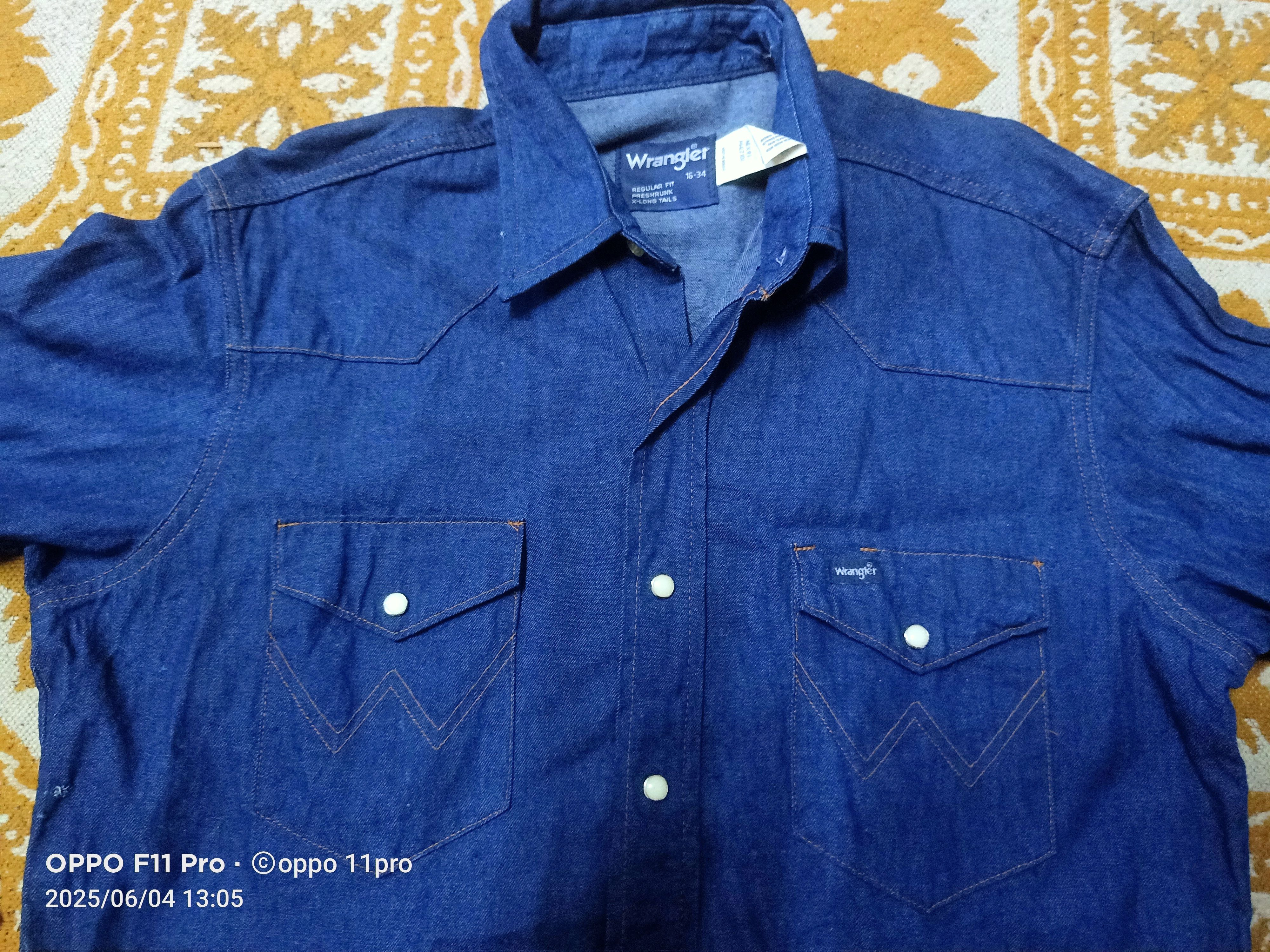 Vintage × Wrangler Wrangler 70a SnapButton Western Men Denim Size US M / EU 48-50 / 2 - 7 Thumbnail