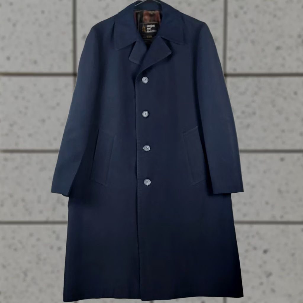 London Fog London Fog Limited Edition Mens Overcoat 42 Long Navy Button Front USA Made Size US XS / EU 42 / 0 - 1 Thumbnail