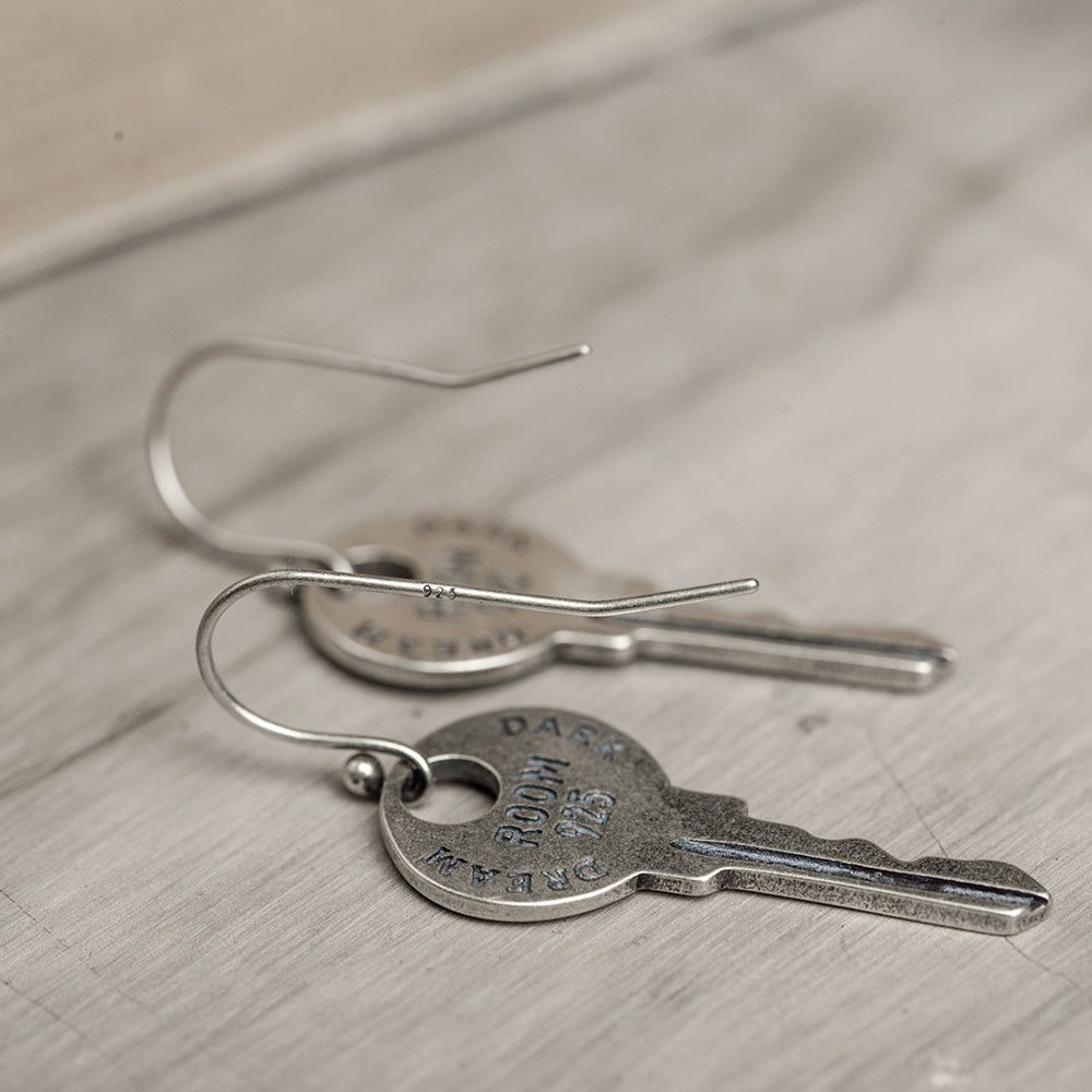 Jewelry Key New Design Earrings One Pairs Chrome Jewelry Size ONE SIZE - 3 Thumbnail