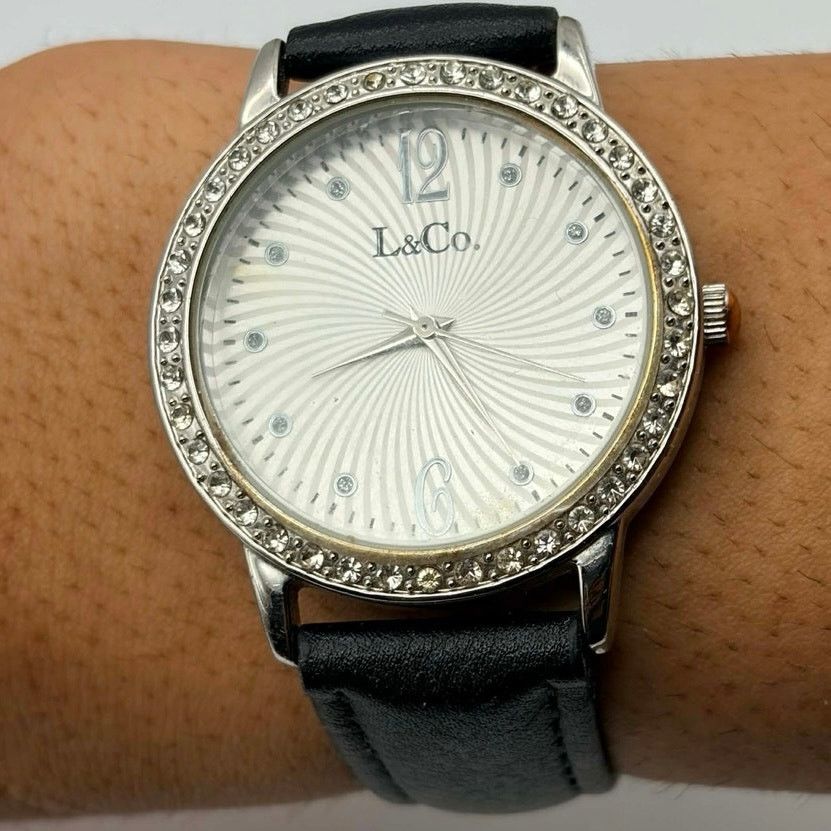 Other Black & Silver Crystal L&Co Watch Size ONE SIZE - 1 Thumbnail