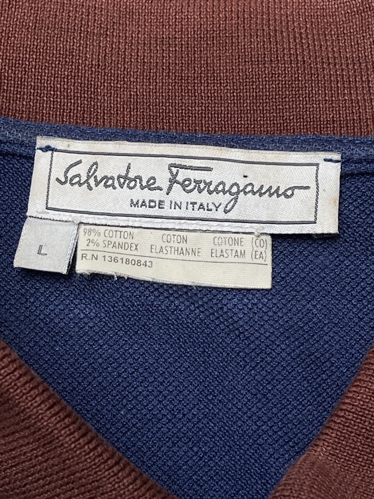 Salvatore Ferragamo Vintage Brand Salvatore Ferragamo Polos 1990s Size US L / EU 52-54 / 3 - 5 Thumbnail