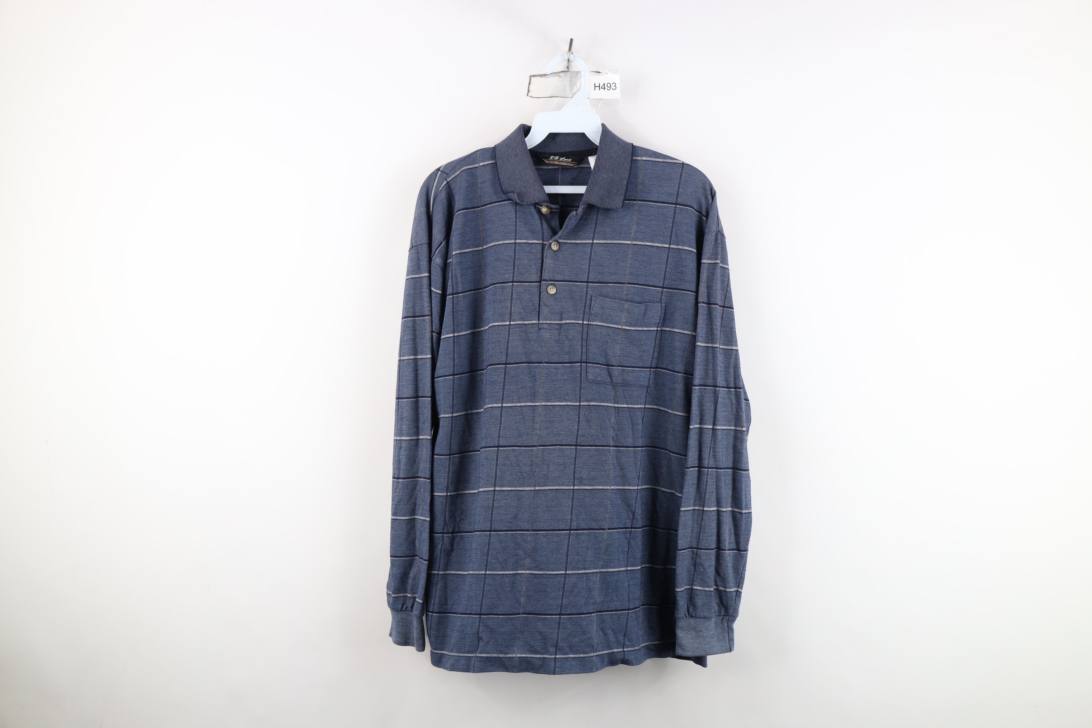 Vintage Vintage 90s Streetwear Knit Collared Long Sleeve Polo Plaid Size US M / EU 48-50 / 2 - 1 Thumbnail