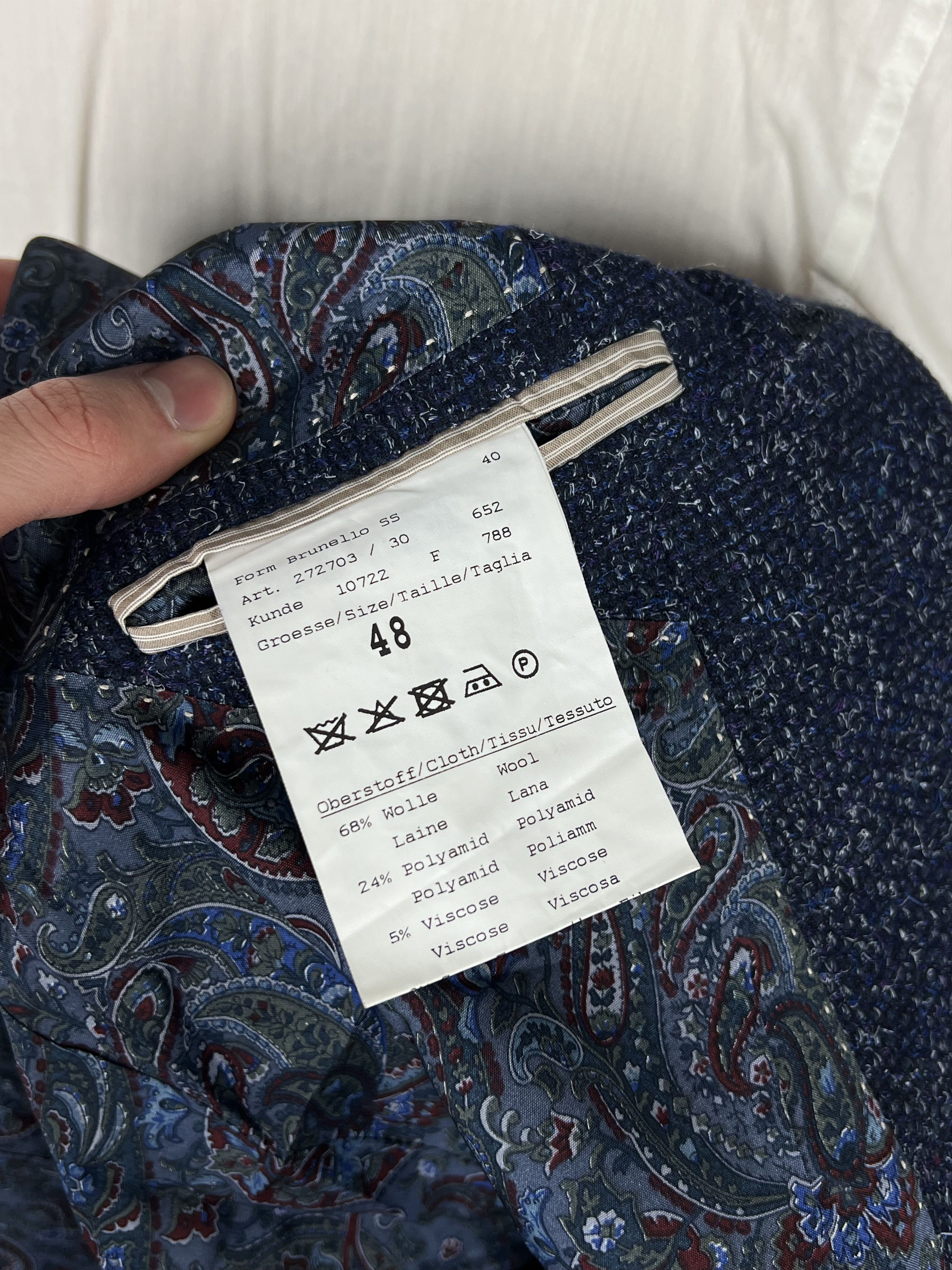 Italic ATERLIER TORINO x Marlane Textured Wool Blend Sport Coat Size 38R - 10 Thumbnail