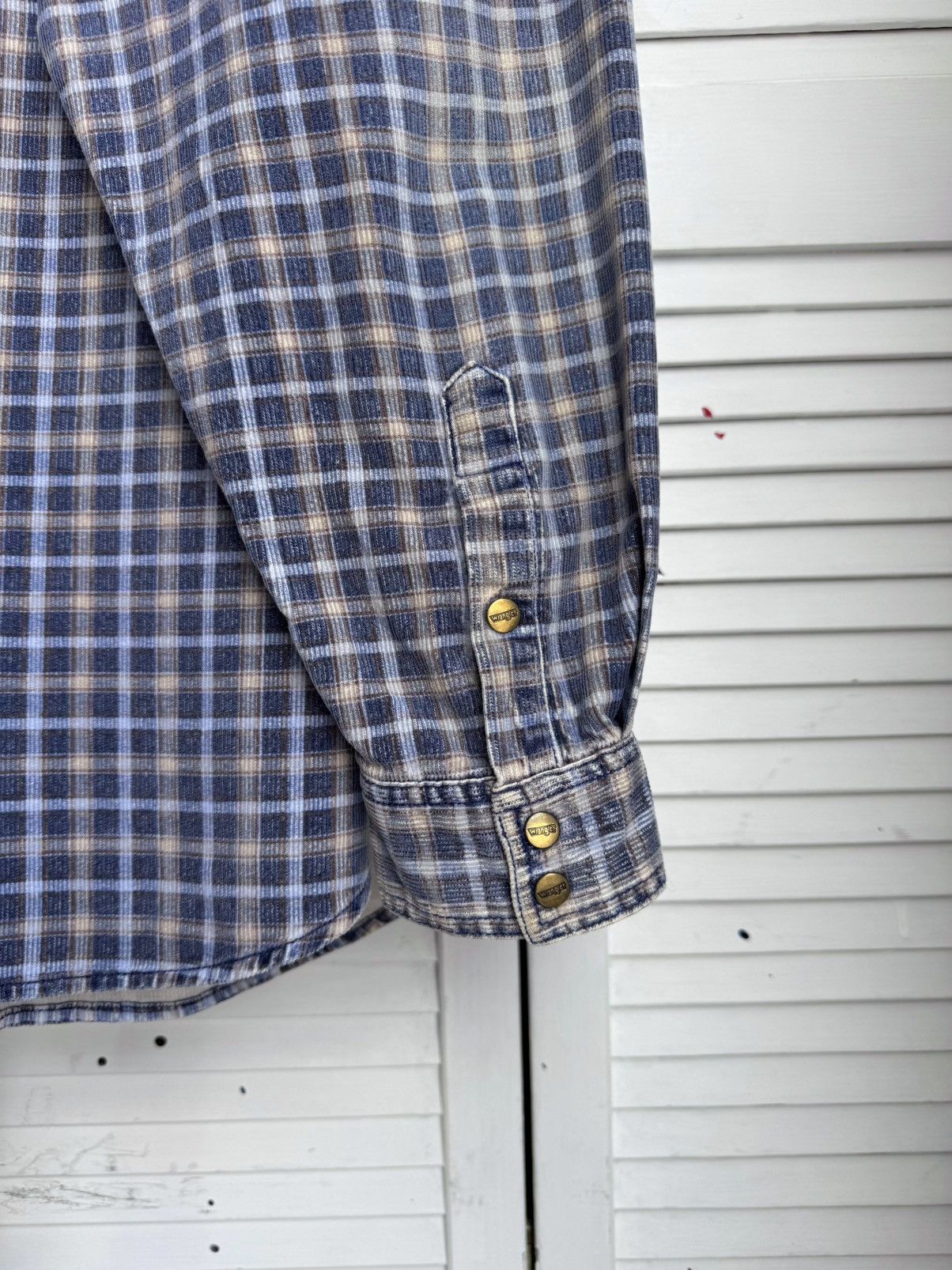 Wrangler Vintage Wrangler Western Plaid Flannel Snap Button Shirt Size US XL / EU 56 / 4 - 9 Thumbnail