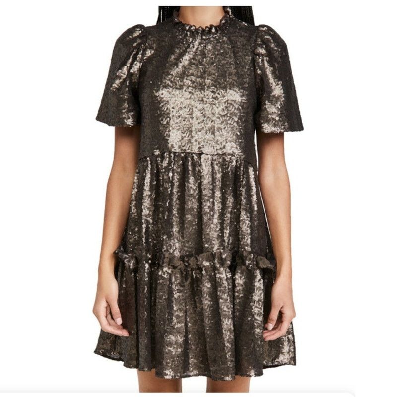 Sea New York Sea New York Rachelle Puff Sleeve Dress in Bronze Large NWT Size L / US 10 / IT 46 - 13 Thumbnail