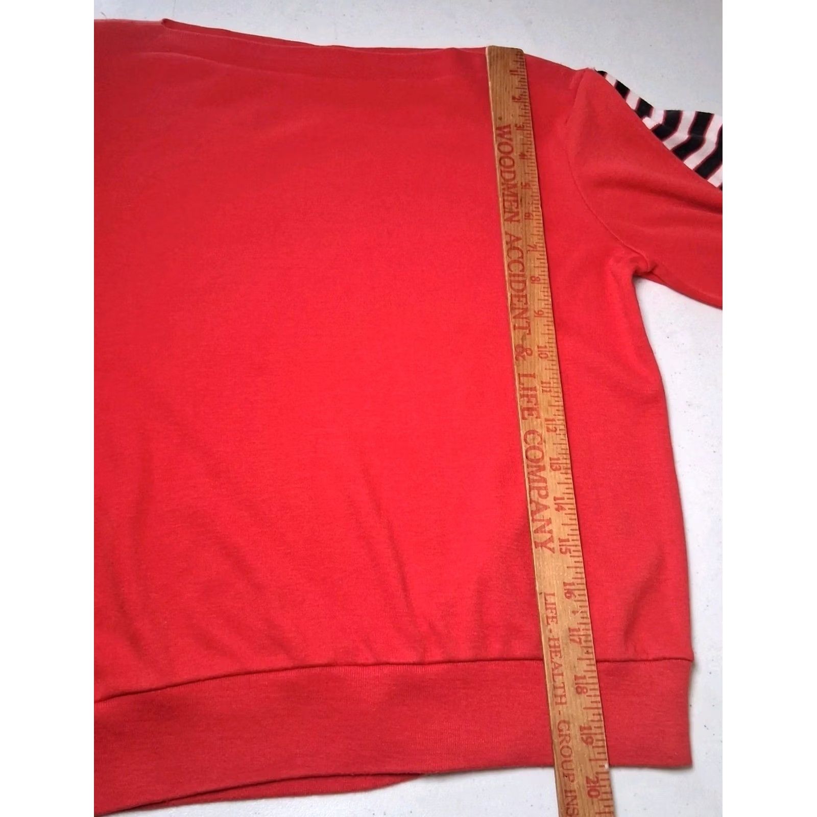 Etro VINTAGE 1980s Shirt Women Small Knit Red Black Stripe Long Sleeve Retro READ Size S / US 4 / IT 40 - 6 Thumbnail