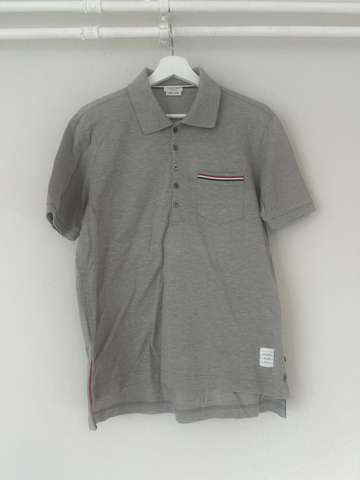 Thom Browne Grey Polo Size US M / EU 48-50 / 2 - 1 Thumbnail