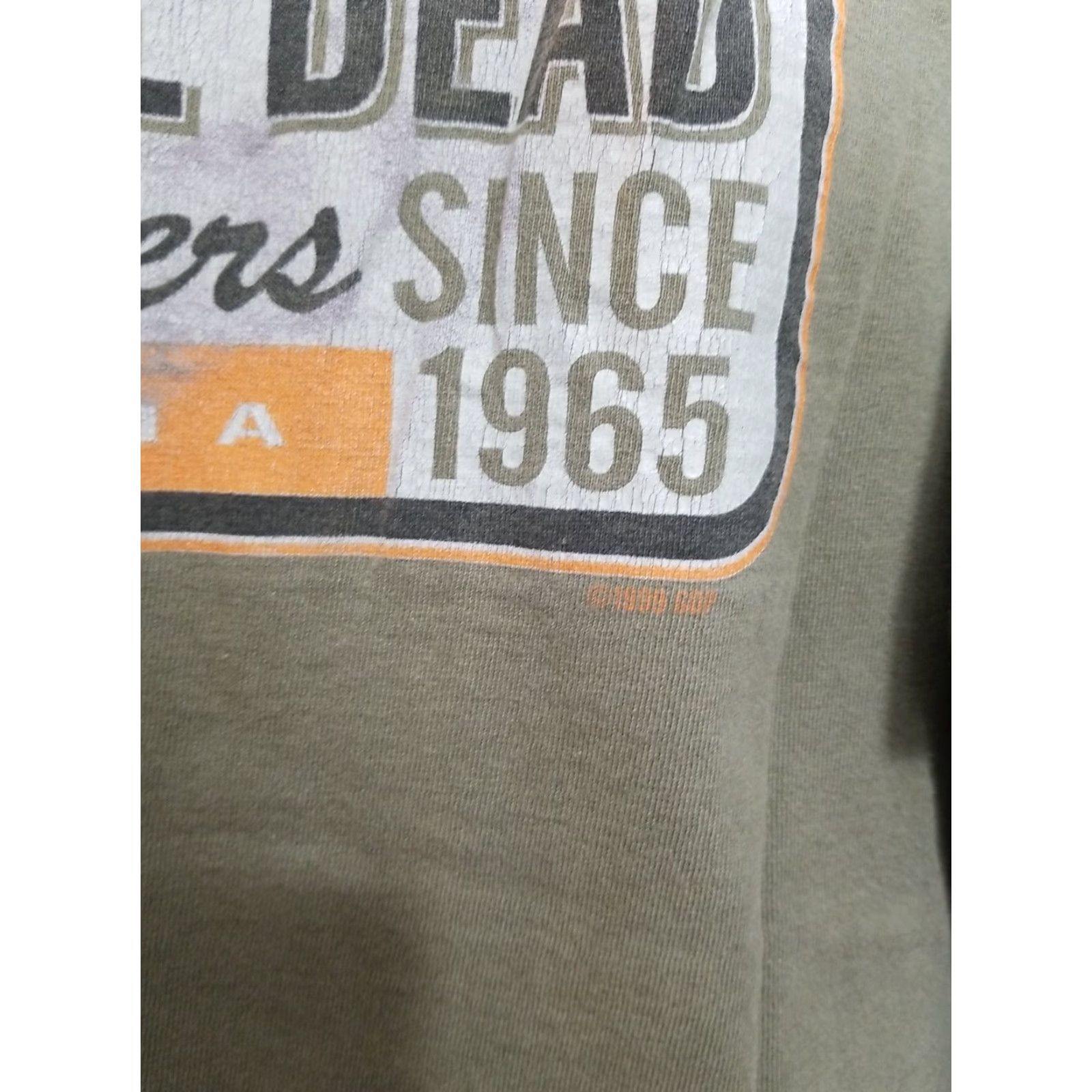 Delta VINTAGE Grateful Dead T-Shirt Mens Large Crew Neck Cotton 2000s Green Band Rock Shirt Delta Size US L / EU 52-54 / 3 - 6 Thumbnail