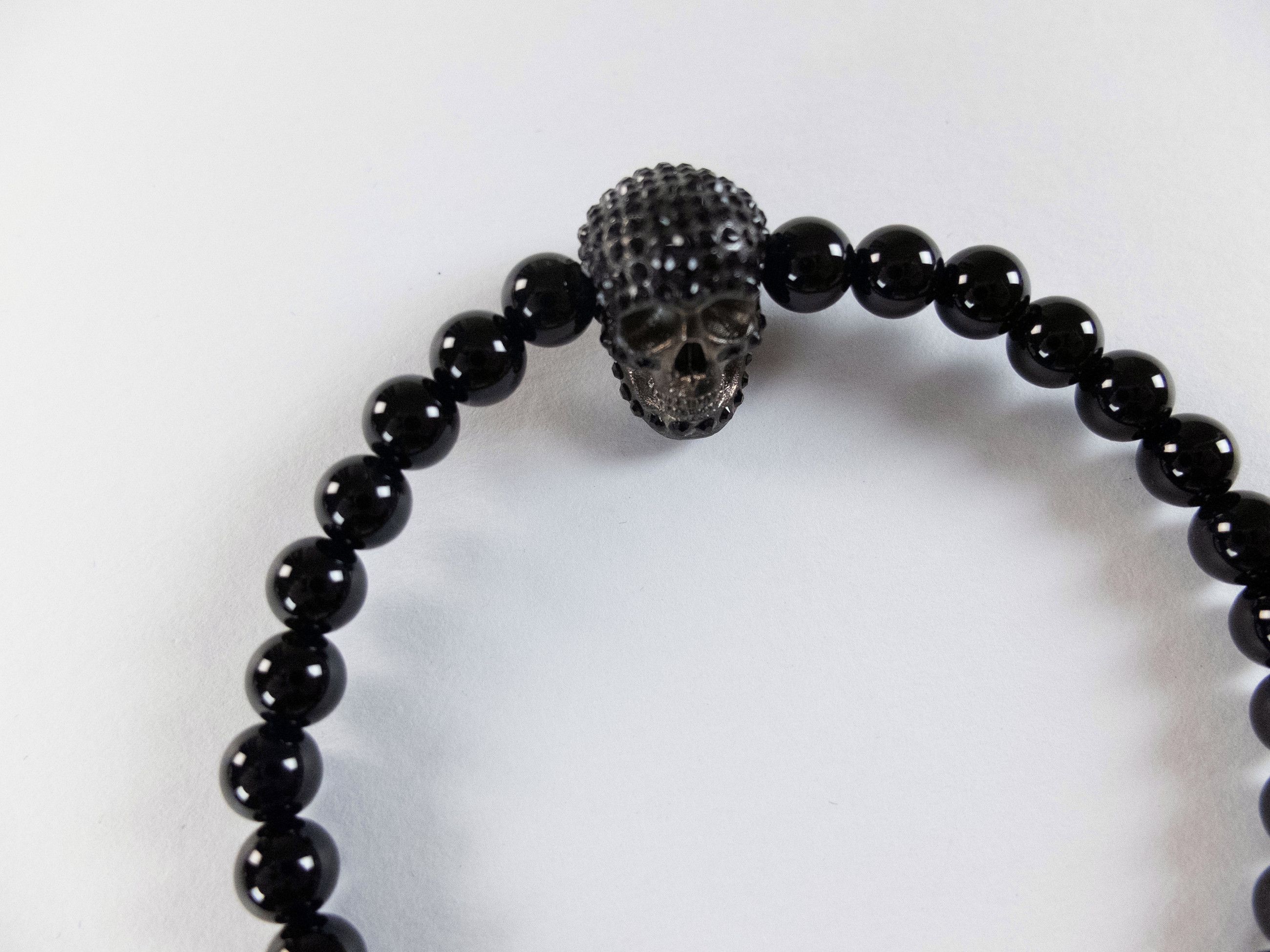 Alexander McQueen ALEXANDER MCQUEEN black Pave crystalized skull bracelet q Size ONE SIZE - 4 Thumbnail