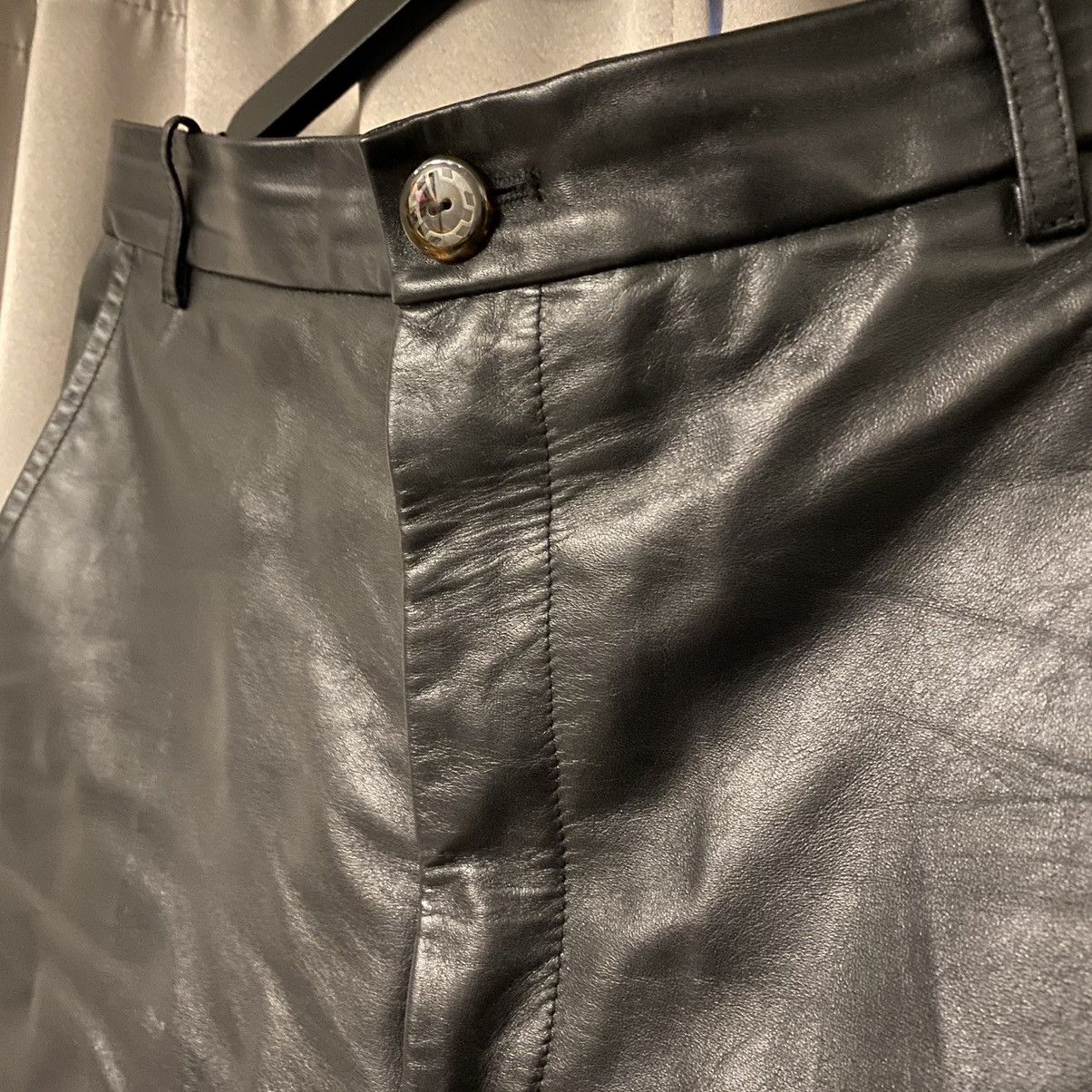 Kiko Kostadinov Ria Trousers in Black Bovine Leather Size US 32 / EU 48 - 4 Thumbnail