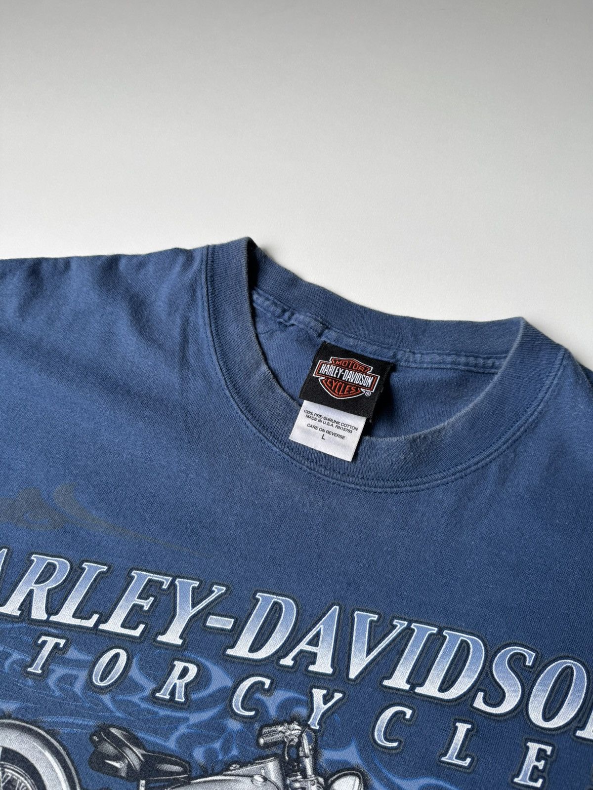 Harley Davidson × Vintage × West Coast Choppers Vintage 2003 Harley Davidson Motorcycle Washed T-shirt L USA Size US L / EU 52-54 / 3 - 14 Thumbnail