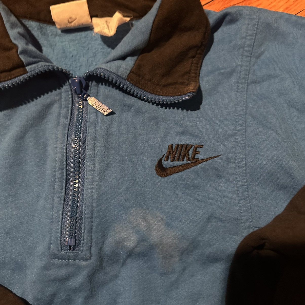 Nike × Vintage Vintage 90s Nike 1/4 Zip Pullover Sweatshirt Size US S / EU 44-46 / 1 - 5 Thumbnail