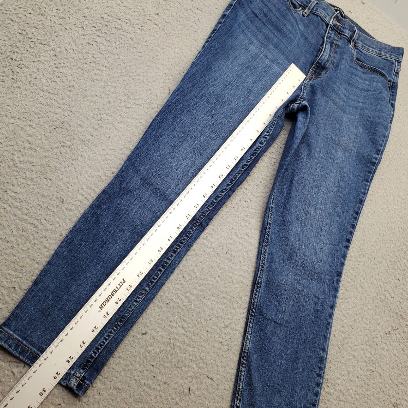 Calvin Klein Calvin Klein Jeans Womens Blue Denim 5 Pocket Super Stretch Grunge Straight Size 32" / US 10 / IT 46 - 2 Thumbnail