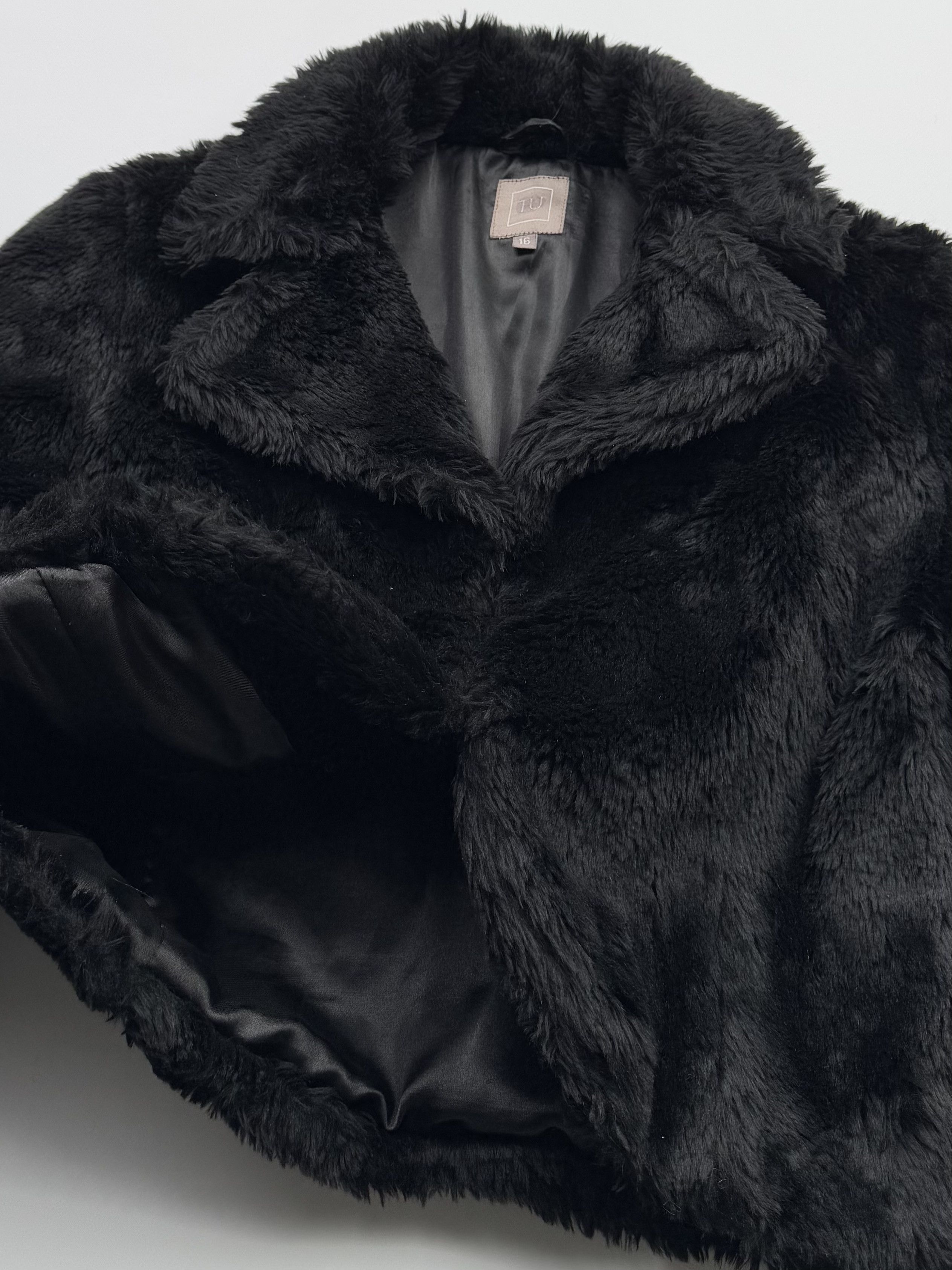 Japanese Brand Vintage Cropped Faux Fur Jacket B393(V453)E2 Size M / US 6-8 / IT 42-44 - 4 Thumbnail