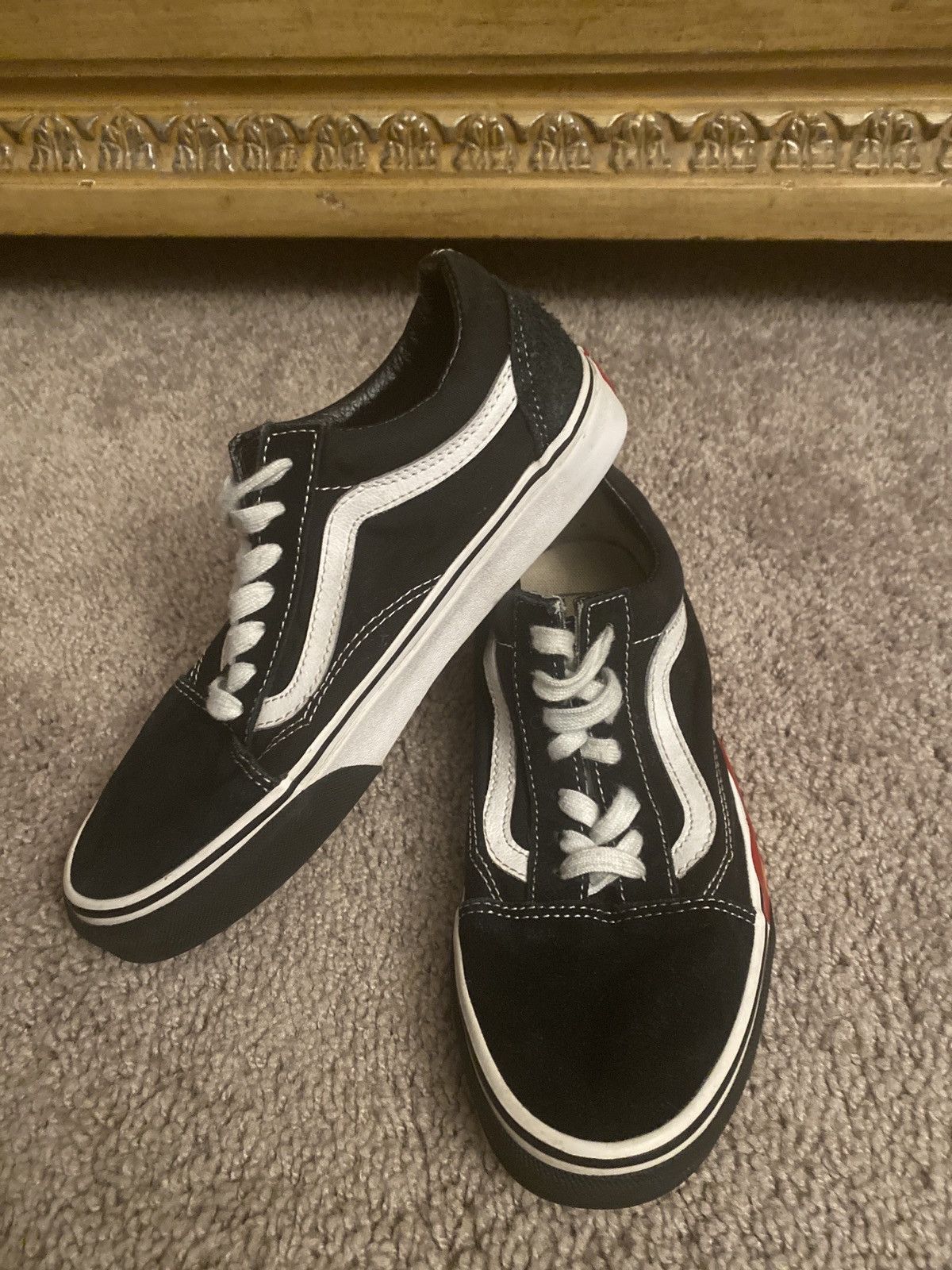 Vans Unisex Vans Oldskool flame accent low sneakers size 5.5M/7W Size US 5.5 / EU 38 - 25 Thumbnail