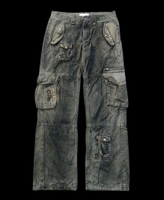 Japanese Brand WIDE LEG⚡️⚡️MULTIPOCKET SUN FADED GREEN PANT BY BOND&PEACE Size US 30 / EU 46 - 1 Thumbnail