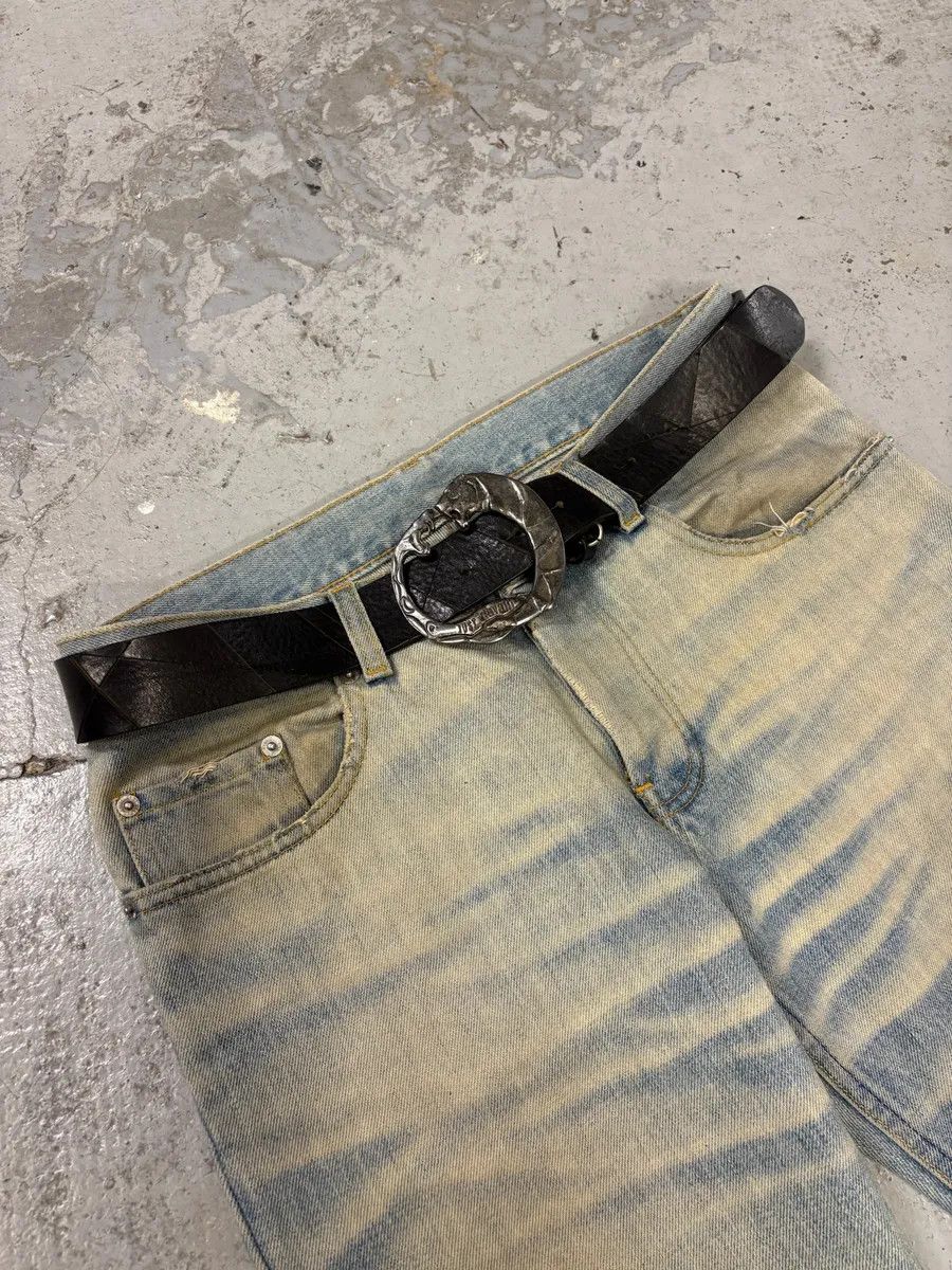 Designer × Just Cavalli × Vintage 2000s Cavalli Animal Buckle Black Leather Belt Size ONE SIZE - 1 Thumbnail