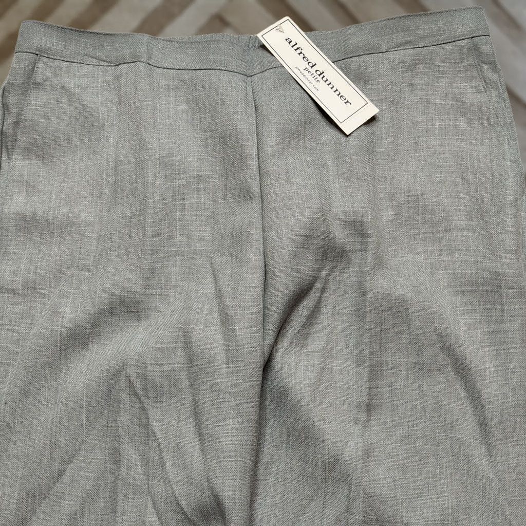 Vintage Alfred Dunner Primrose Garden Women's Petite 16P Pull On Silver Pants NEW Size 38" / US 16 / IT 52 - 1 Thumbnail