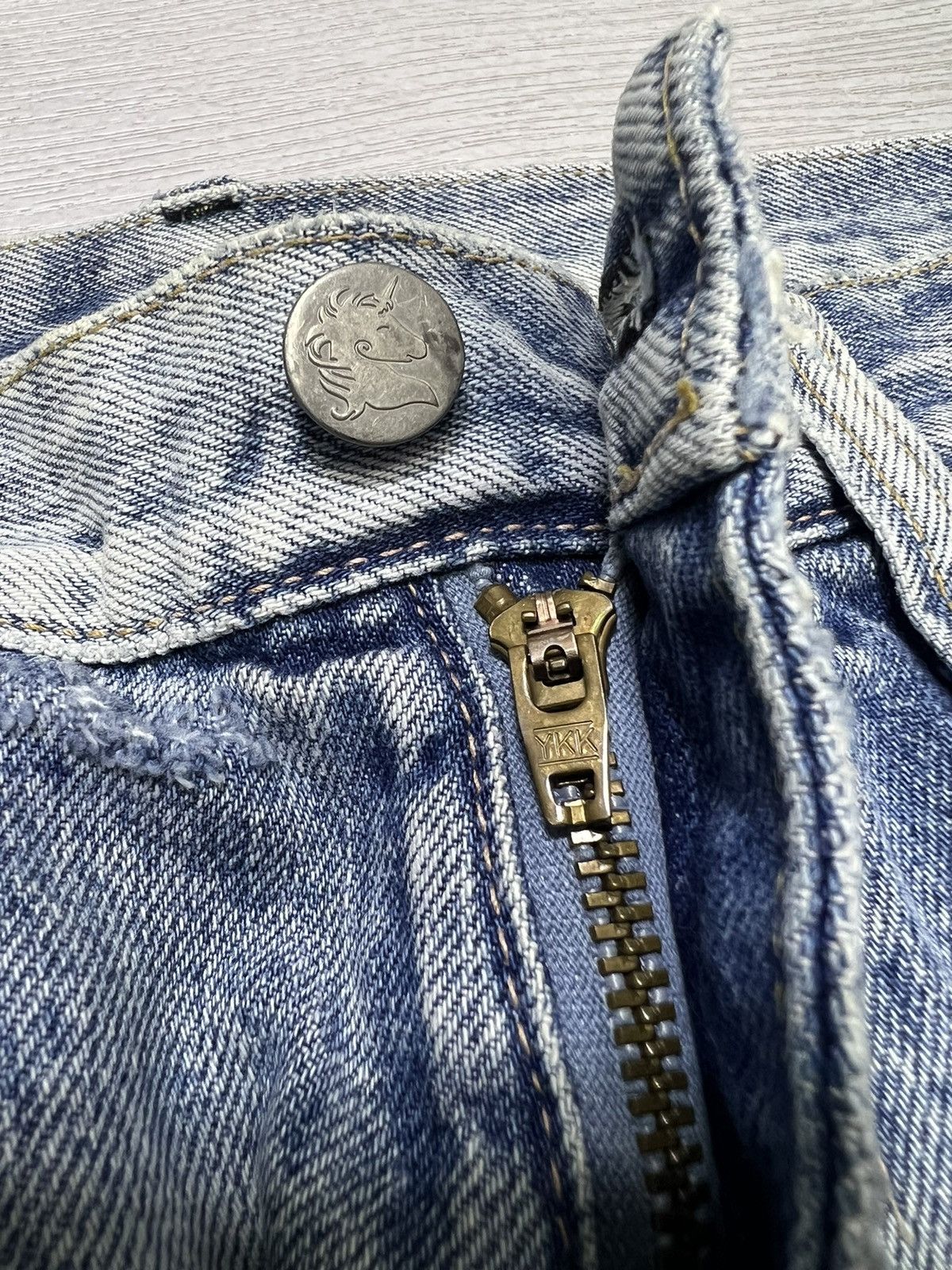 Designer × Japanese Brand RNA - Distressed Patchwork Denim Size US 32 / EU 48 - 4 Thumbnail