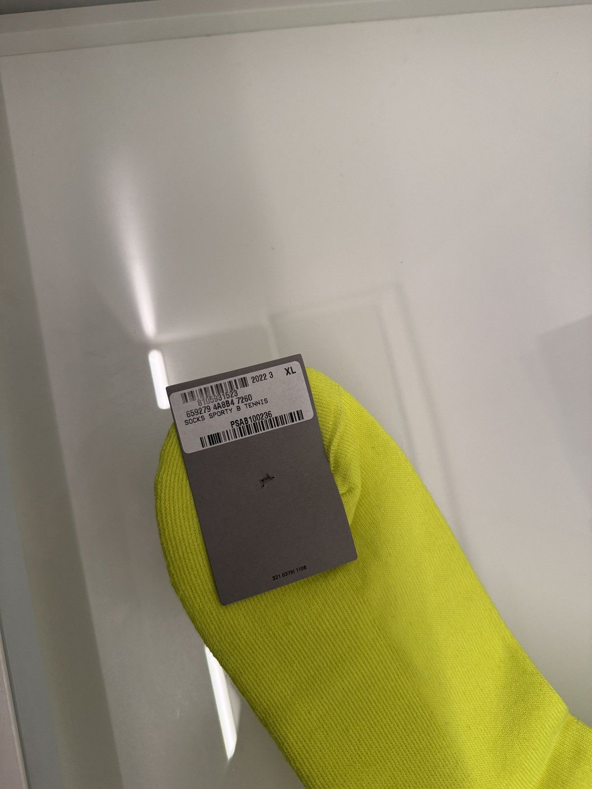 Balenciaga Balenciaga sporty B tennis socks neon yellow Size ONE SIZE - 5 Thumbnail