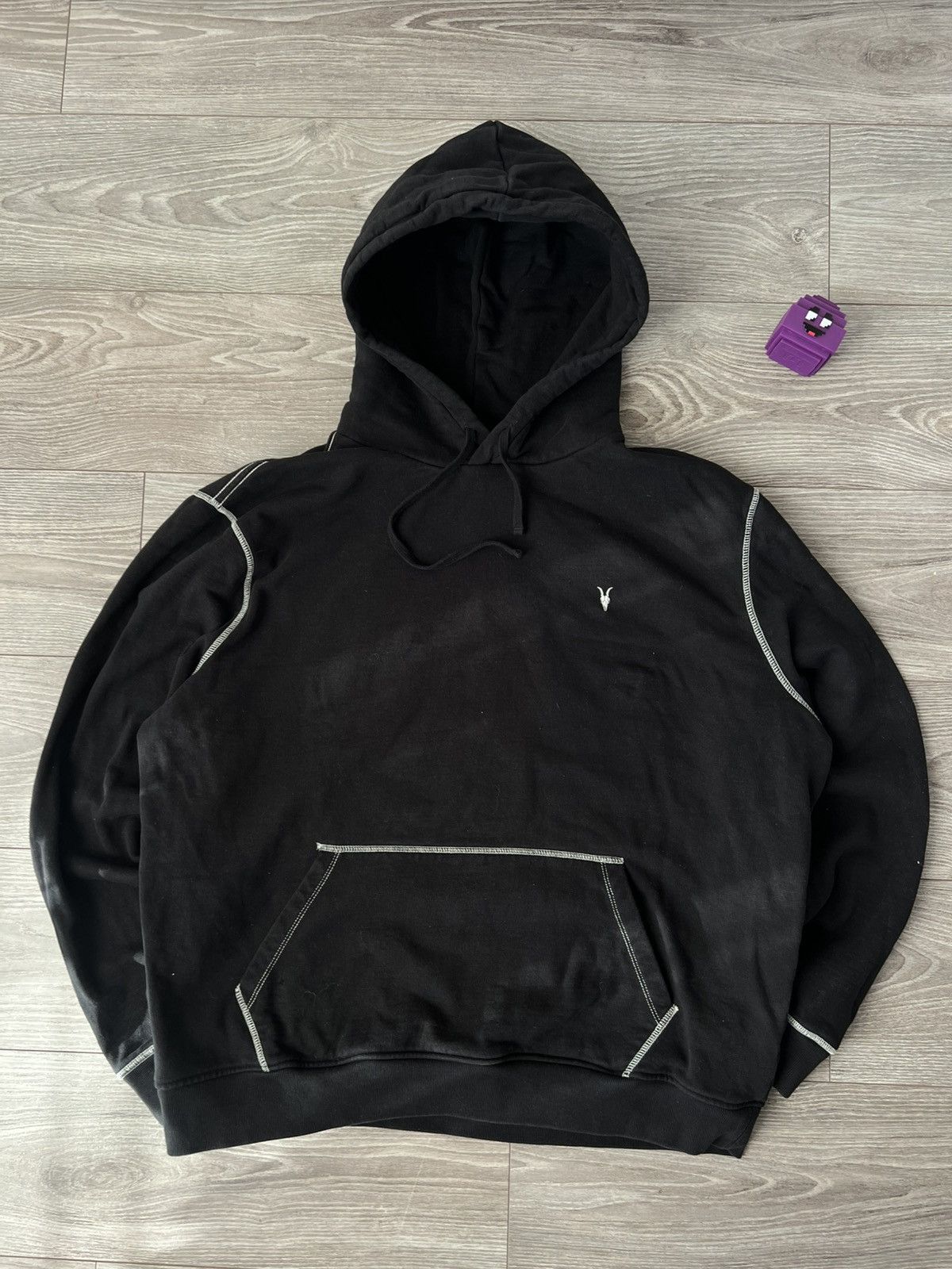 Allsaints Avant Garde Allsaints Amir OTH Embroidered Logo Hoodie Size US L / EU 52-54 / 3 - 7 Thumbnail