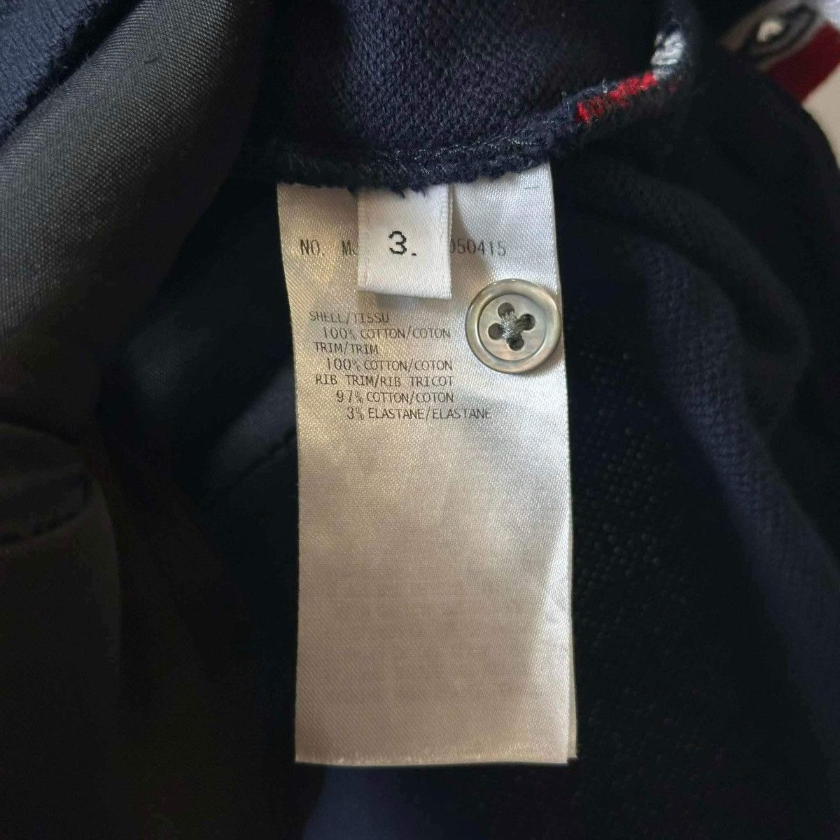 Thom Browne THOM BROWNE BACK STRIPED NAVY T SHIRT Size US L / EU 52-54 / 3 - 5 Thumbnail